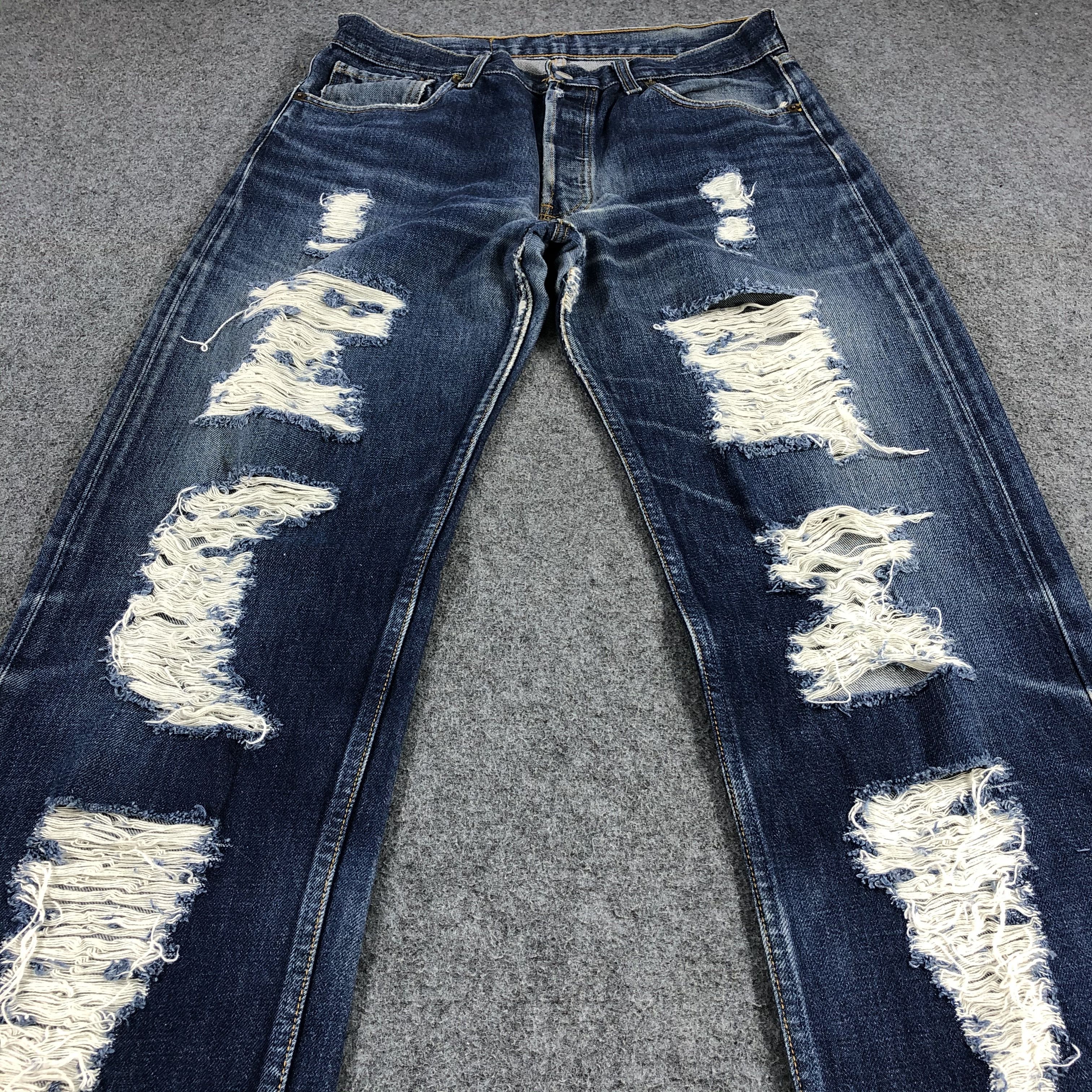 Levi's Vintage 90s Distress Levis 501 Jeans-JM1348 Size US 31 - 3 Thumbnail