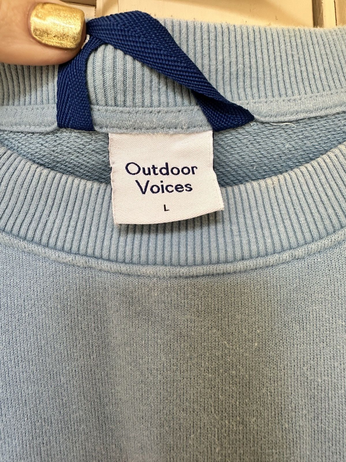 Outdoor Voices Outdoor Voices Blue Smile Crewneck Size US L / EU 52-54 / 3 - 3 Thumbnail
