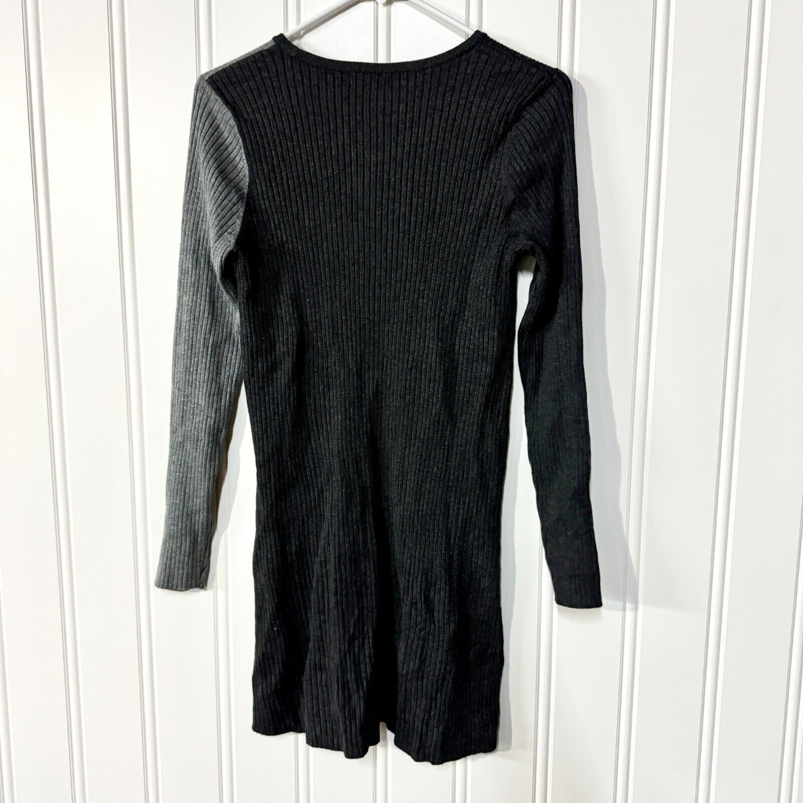 Alfani Alfani Dress Size M Black Grey Long Sleeve Crewneck Sweater Size M / US 6-8 / IT 42-44 - 5 Thumbnail