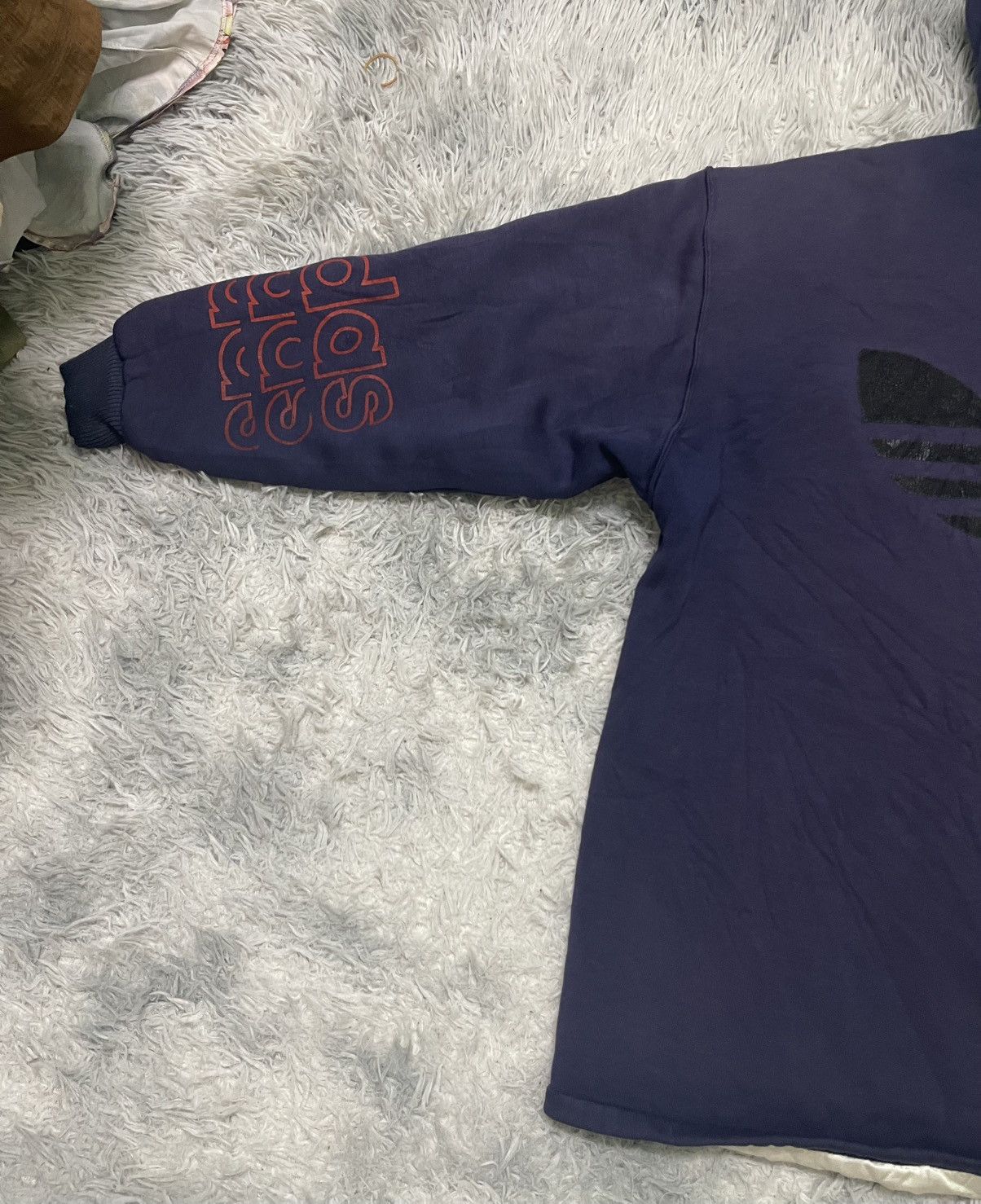 Adidas 90s ADIDAS HOODIE ZIPPER UP RARE DESIGN DISTRESSED Size US XL / EU 56 / 4 - 20 Thumbnail