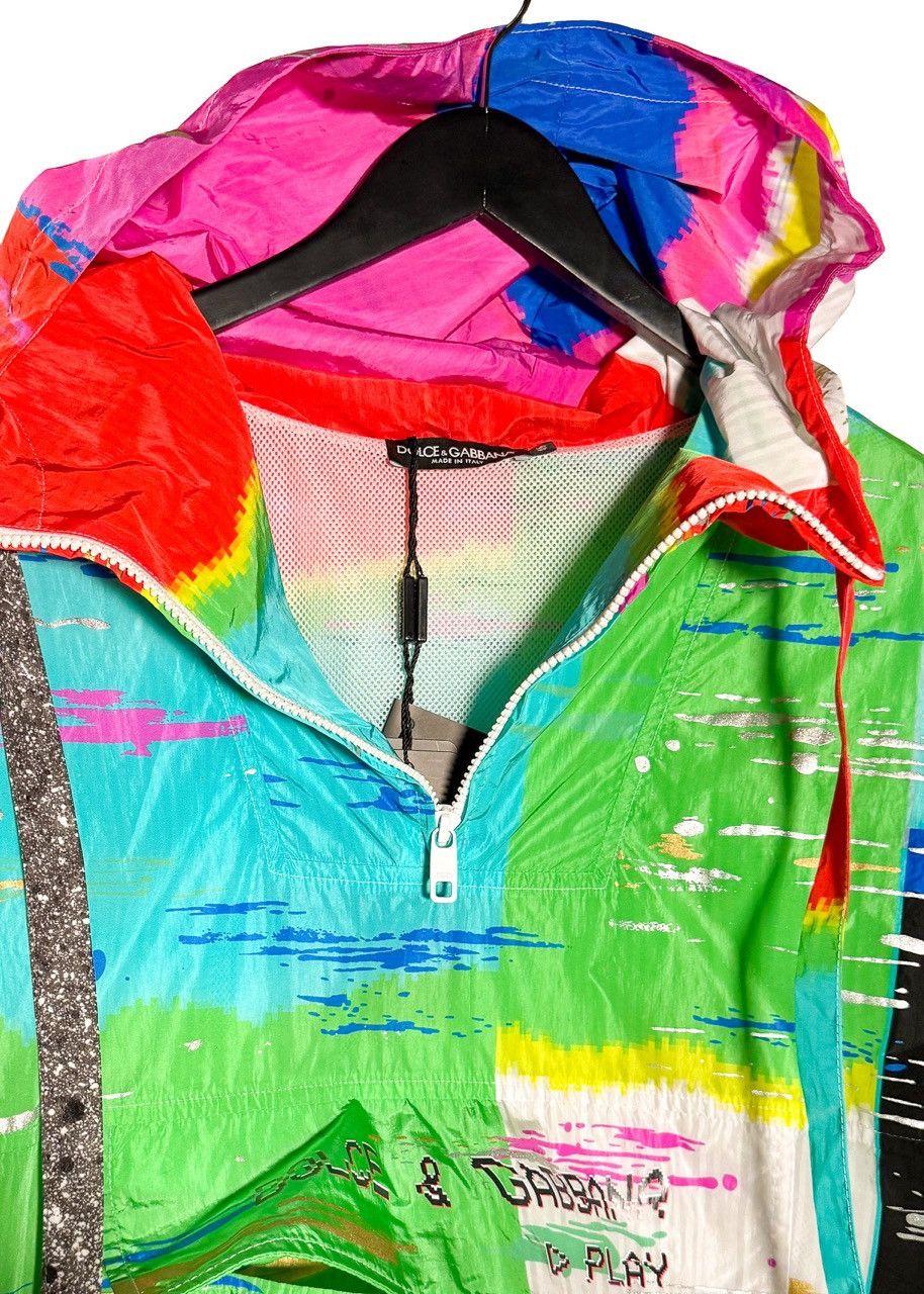 Dolce & Gabbana Dolce & Gabbana Multicolour Glitch Oversized Windbreaker Size XL / US 12-14 / IT 48-50 - 11 Thumbnail