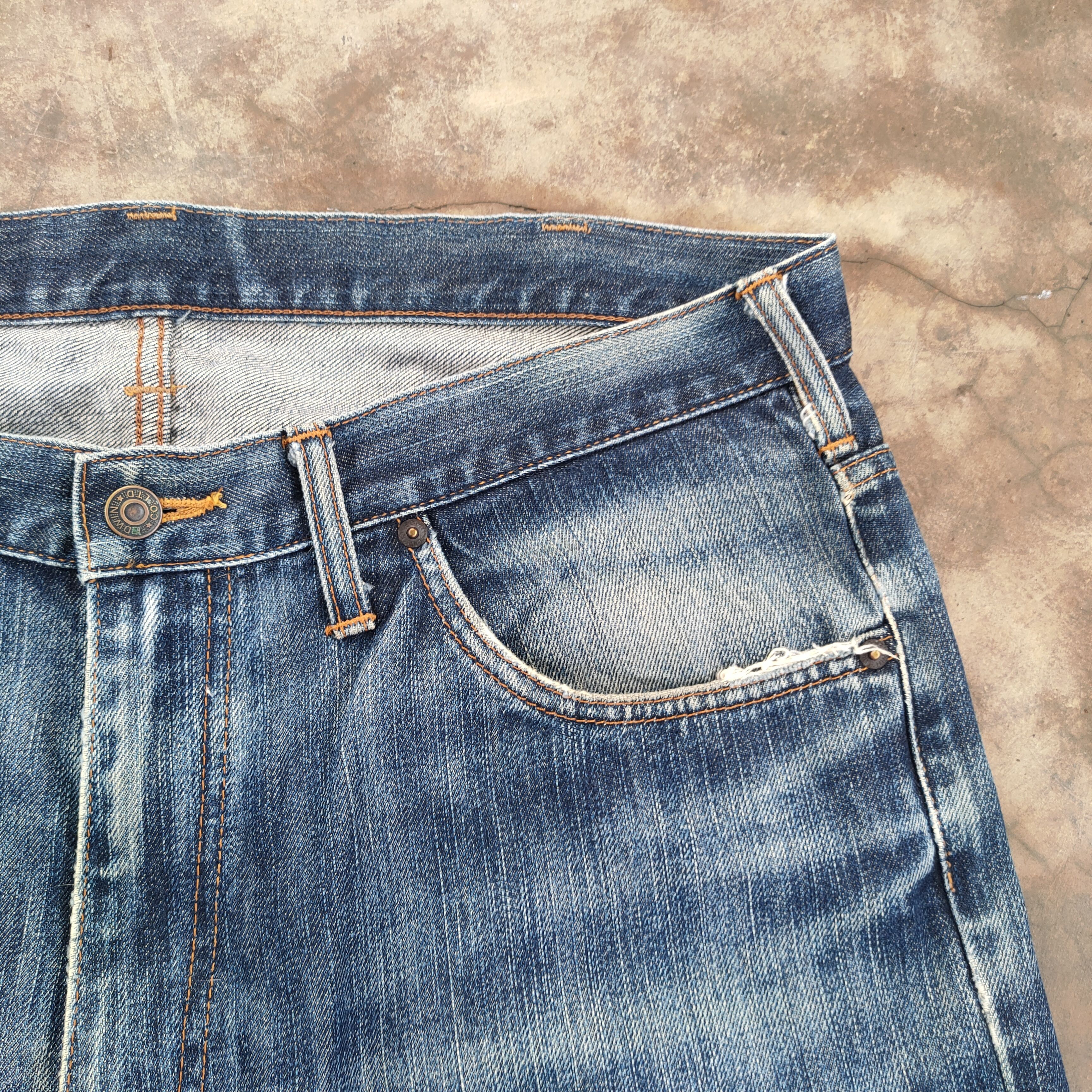 Edwin × Jean VINTAGE EDWIN FADED DISTRESSED DENIM JEANS PANTS Size US 38 / EU 54 - 9 Thumbnail