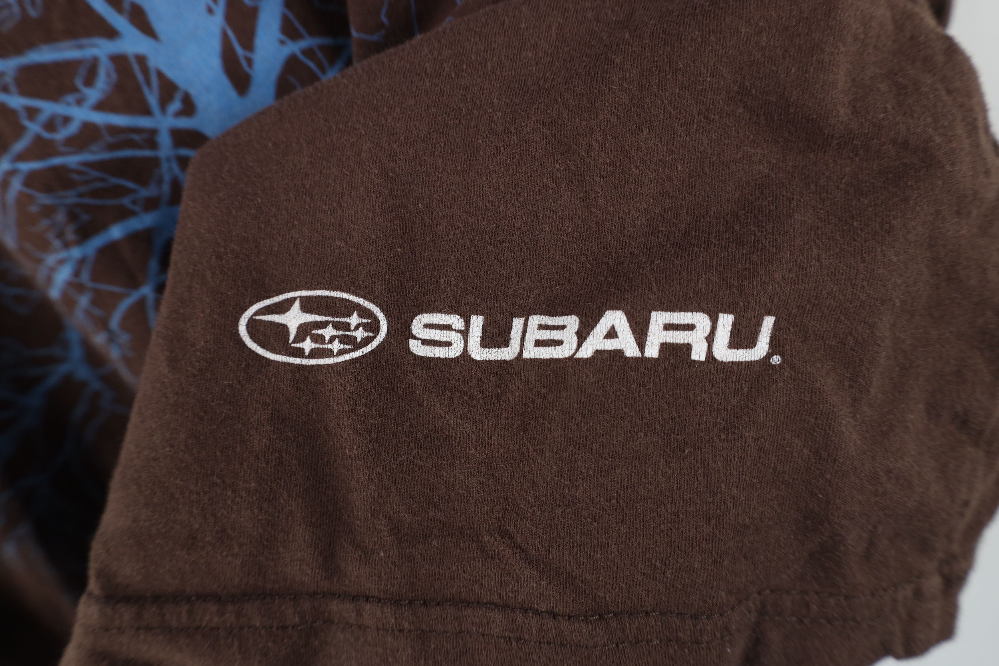 Vintage Y2K Subaru Spell Out Tree Racing Short Sleeve T-Shirt Brown Size US XL / EU 56 / 4 - 4 Thumbnail