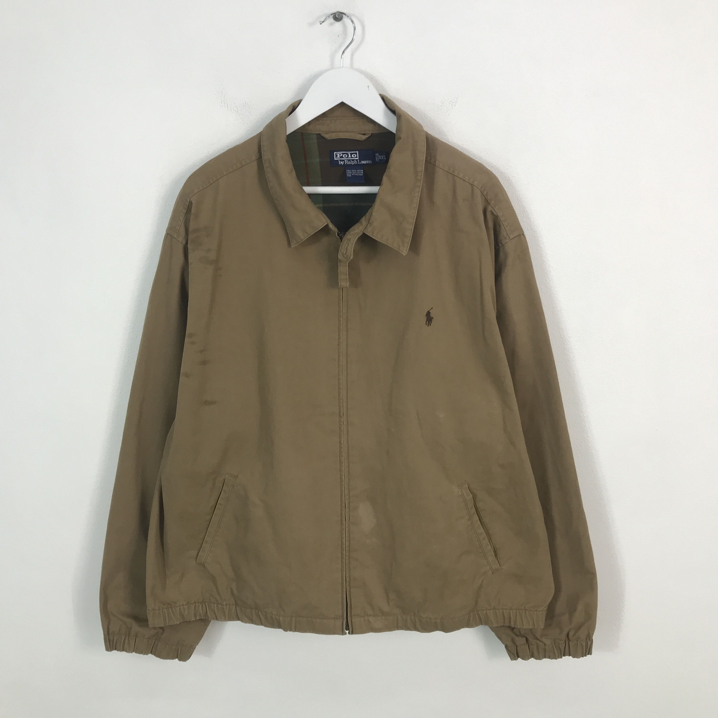 Polo Ralph Lauren × Vintage Vtg Polo Ralph Lauren Brown Zipper Jacket Size US XXL / EU 58 / 5 - 1 Thumbnail