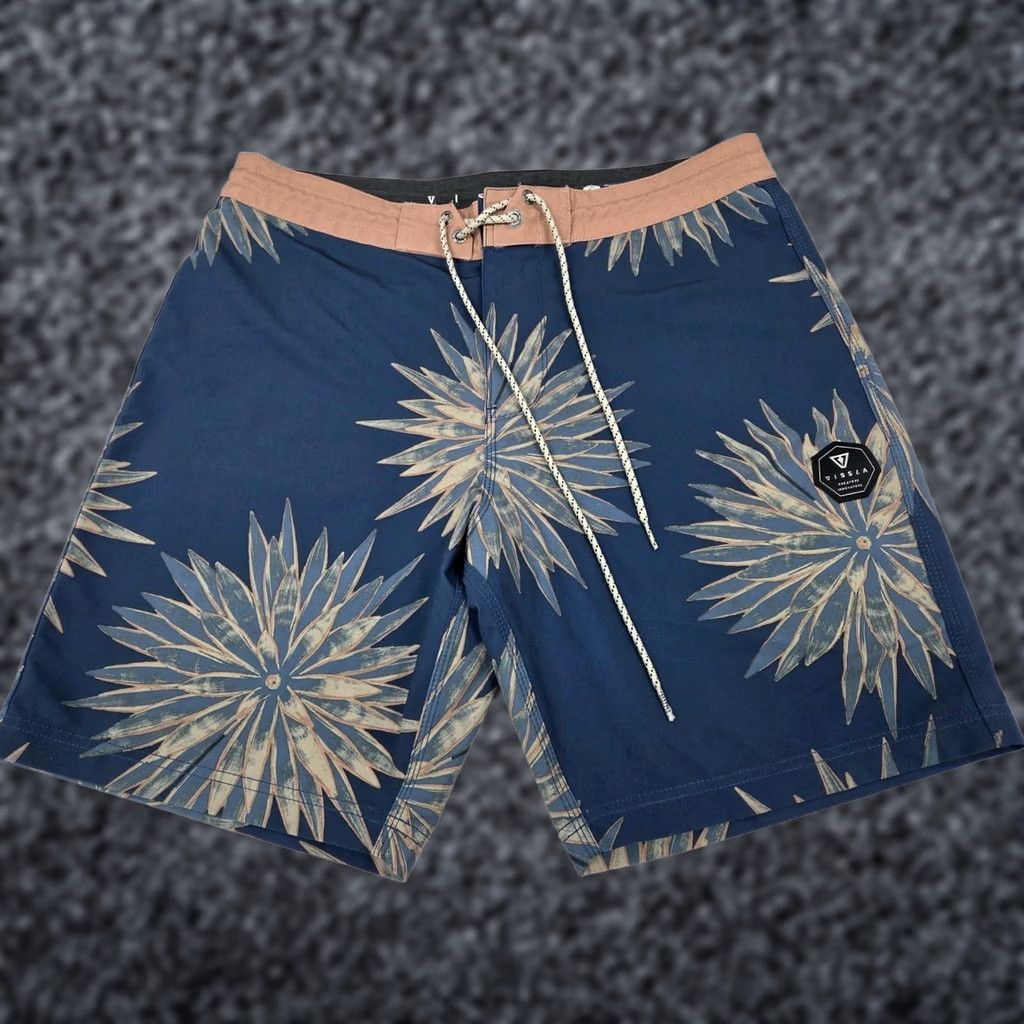 Vissla Vissla Board Shorts Mens 34 Upcycle Coconut Stretch Multicolor Floral Quick Dry Back Pocket Drawstring Beach Bum Surfing Recreational Mens Size US 34 / EU 50 - 1 Thumbnail