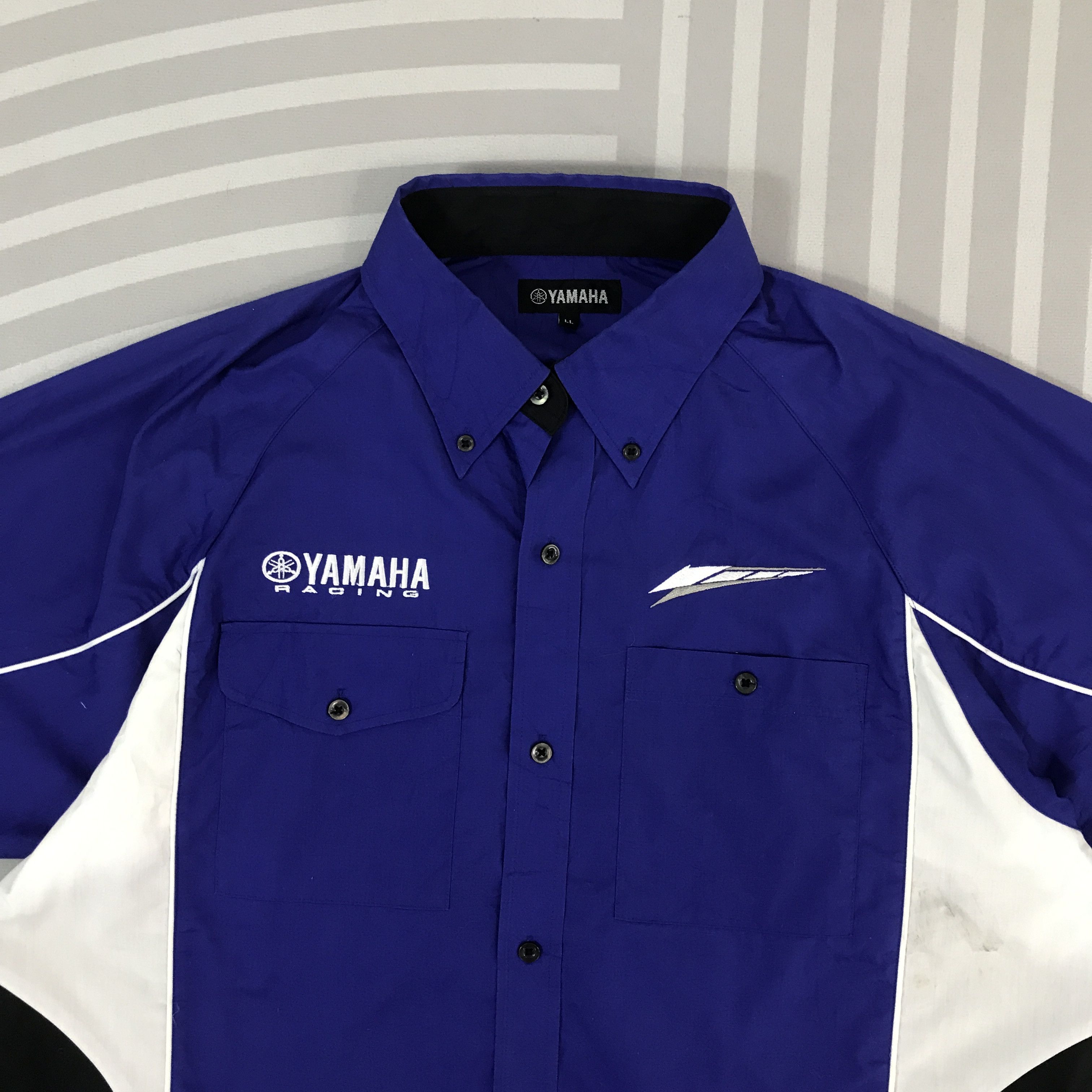 Japanese Brand × Yamaha Vintage Yamaha Racing Blue Yamaha Button up shirt Size US L / EU 52-54 / 3 - 2 Thumbnail