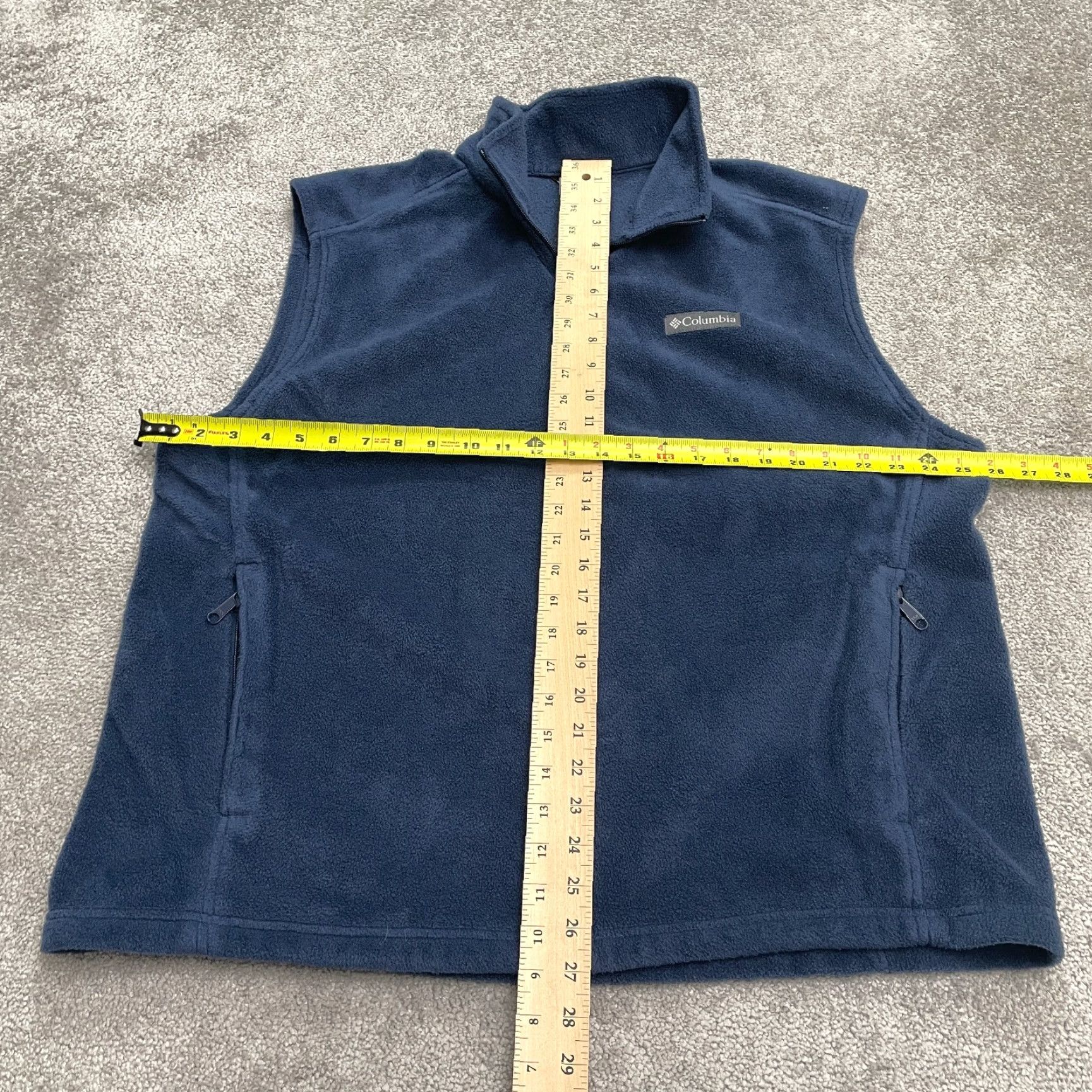 Vintage Columbia Steens Mountain Fleece Vest Mens XL Blue Black Full Zip Outdoor Hiking Vest Jacket Size US XL / EU 56 / 4 - 6 Thumbnail