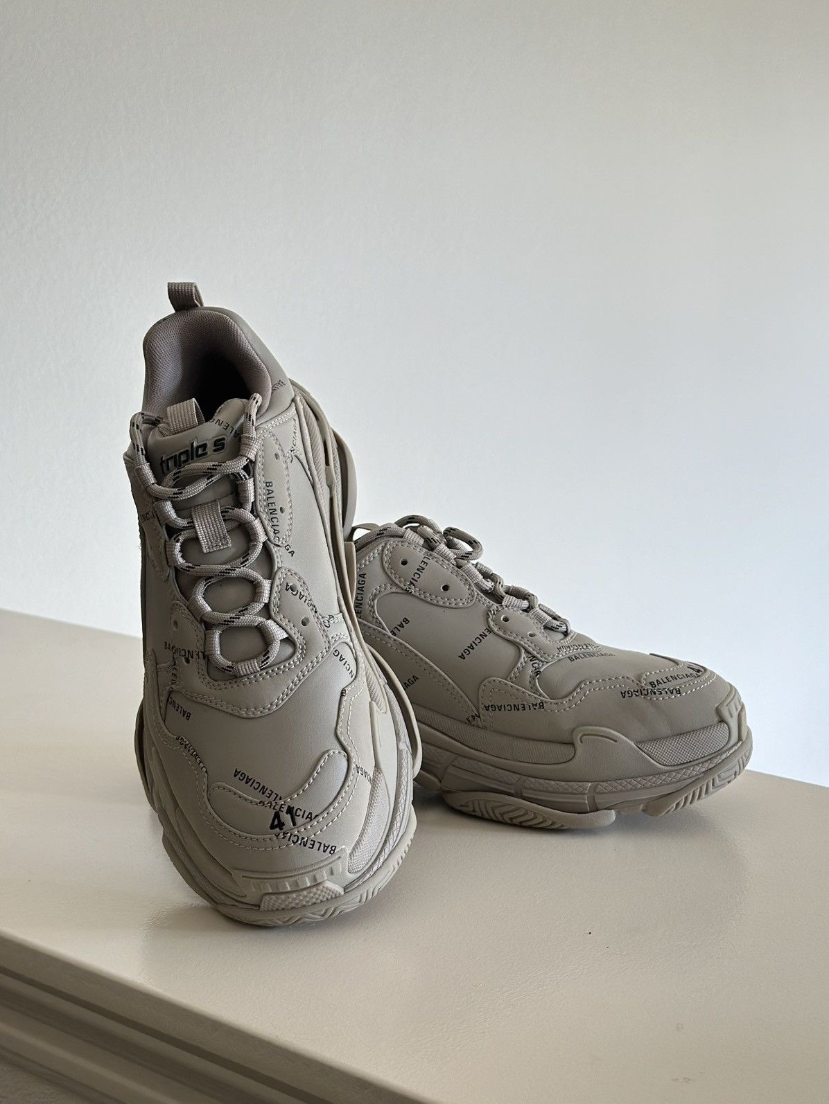 Balenciaga Balenciaga Triple S All Over Logo Sneaker Size US 8 / EU 41 - 3 Thumbnail