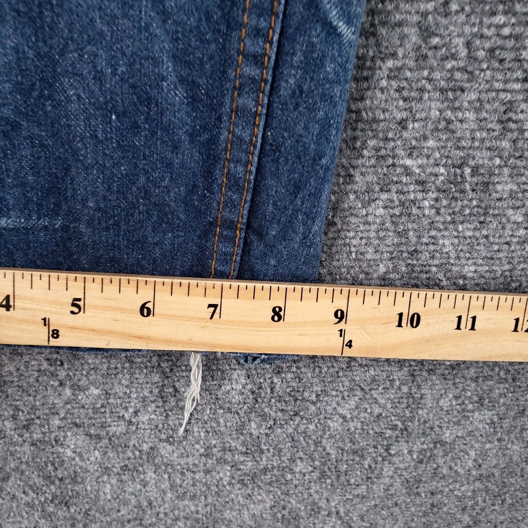 Denime Oscar Jeans Mens 38x30 Blue Straight Leg Medium Wash Zip Fly Cotton Denim (Vintage) Size US 38 / EU 54 - 3 Thumbnail