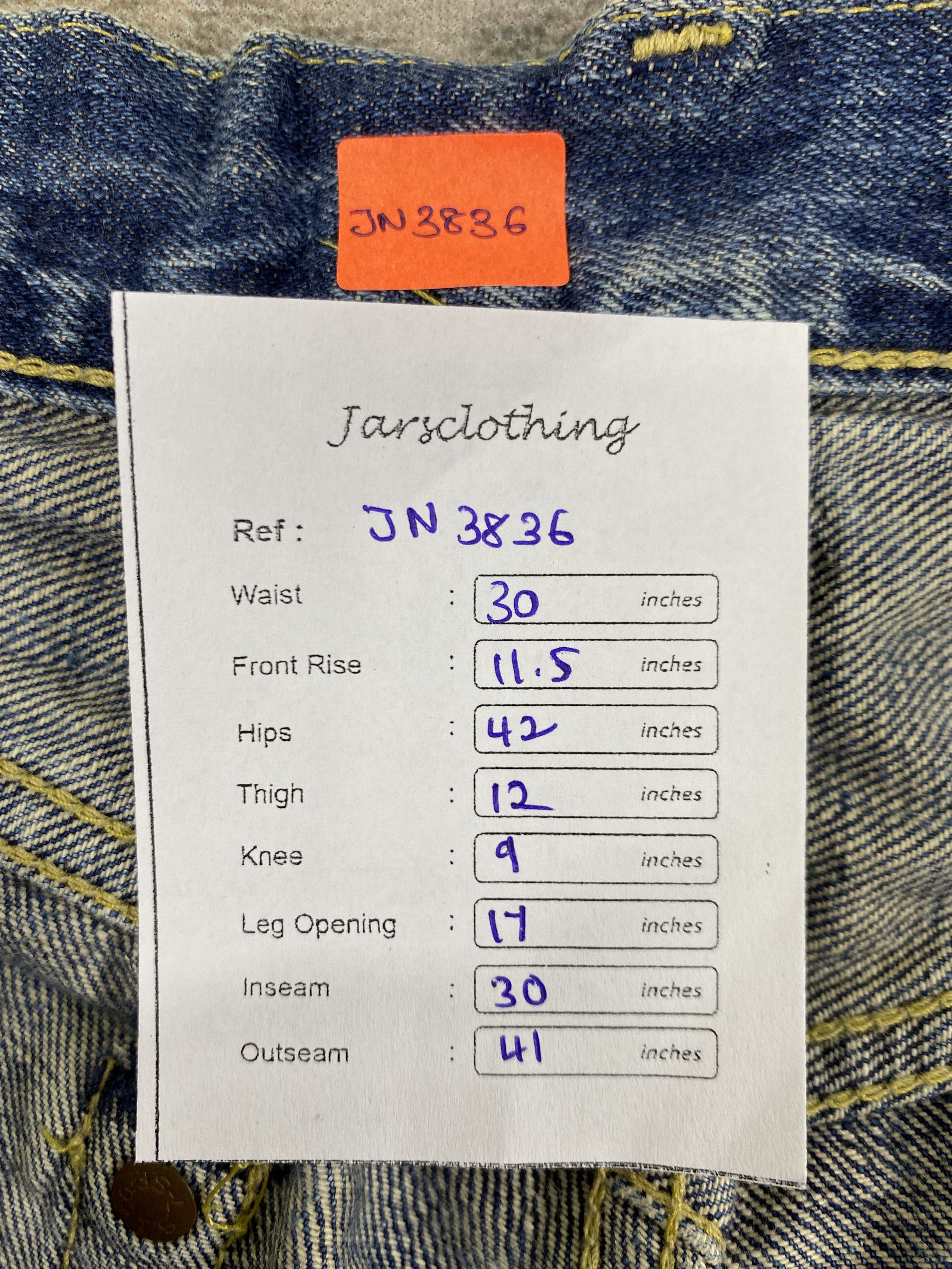 Le Grande Bleu (L.G.B.) Redline Vintage Levi's 503B Big E Jeans 30x30 Denim- JN3836 Size US 30 / EU 46 - 7 Thumbnail