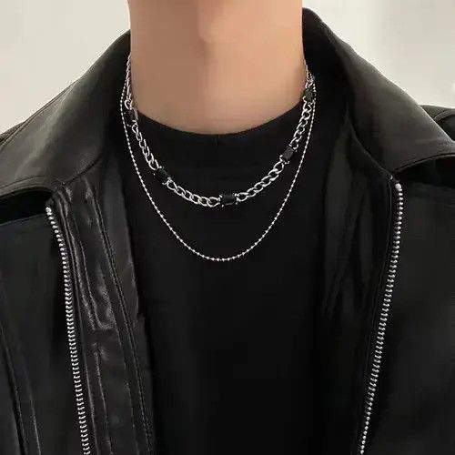 Other Double Layer Cuban Chain Necklace Size ONE SIZE - 1 Thumbnail