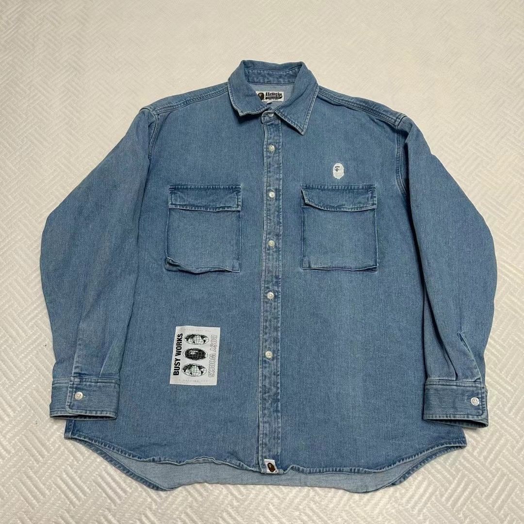 Bape SHARK DENIM JACKET Size US M / EU 48-50 / 2 - 1 Thumbnail