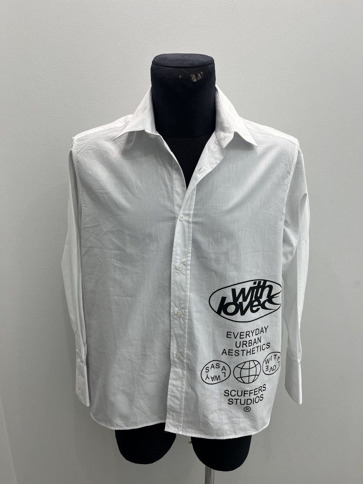 Japanese Brand Scuffers Logo Printed Button Ups Shirt Size US M / EU 48-50 / 2 - 1 Thumbnail