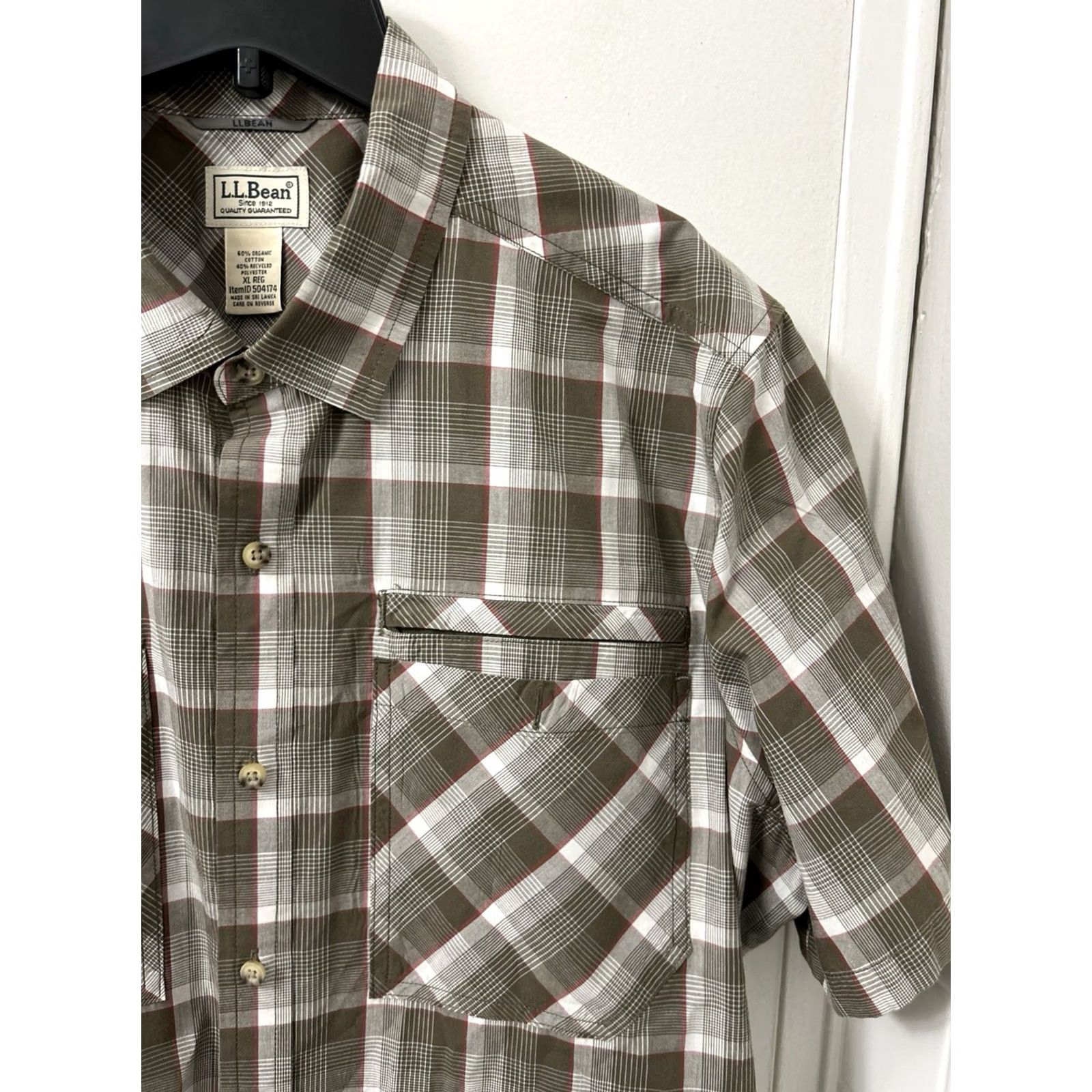 Vintage VINTAGE LL Bean Shirt Mens XL Brown Plaid Pockets Button Down S/S 504174 Size US XL / EU 56 / 4 - 4 Thumbnail