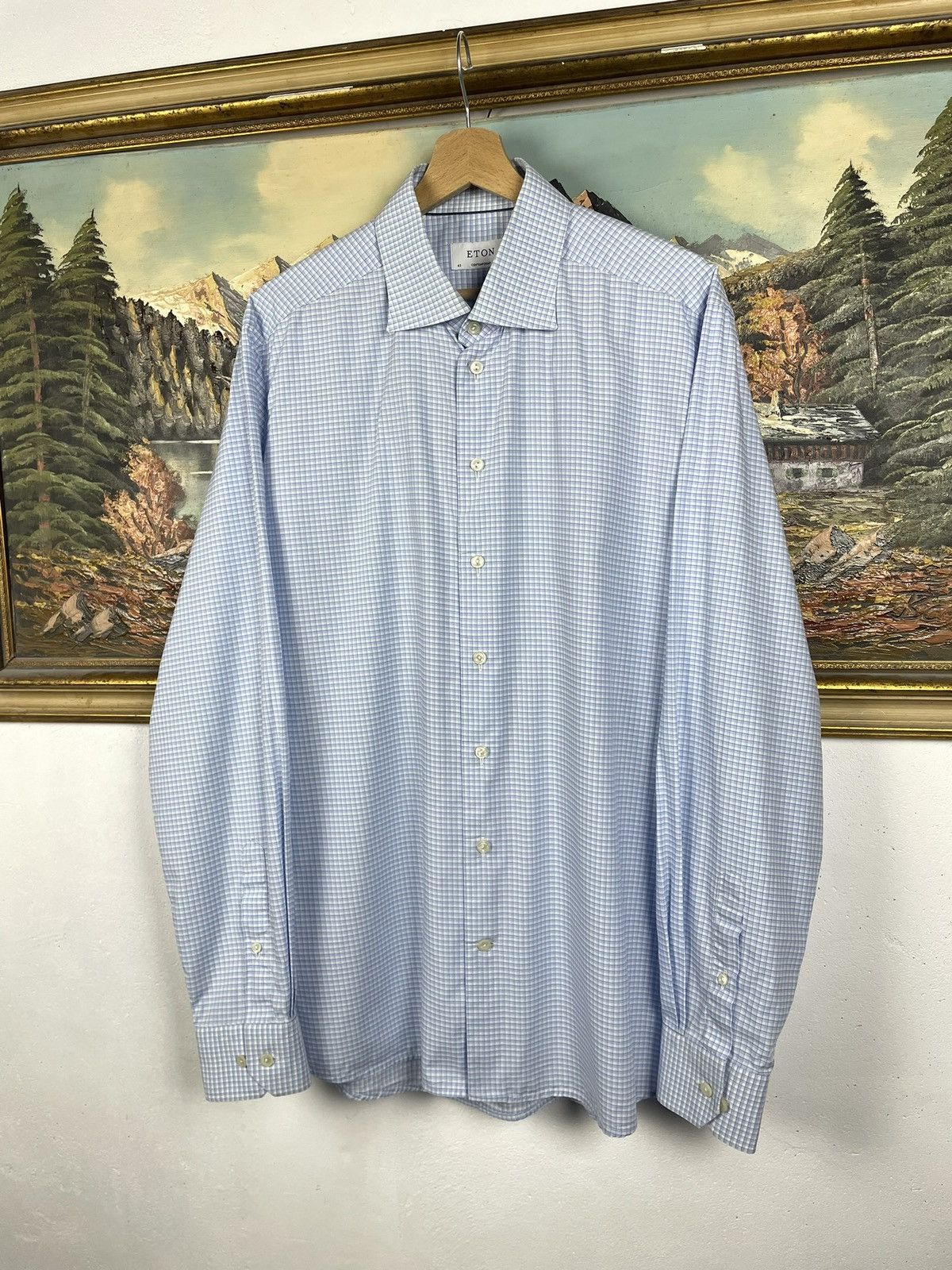 Eton Eton Blue Button Ups Shirt Old Money Luxury Designer Premium Size US XL / EU 56 / 4 - 3 Thumbnail