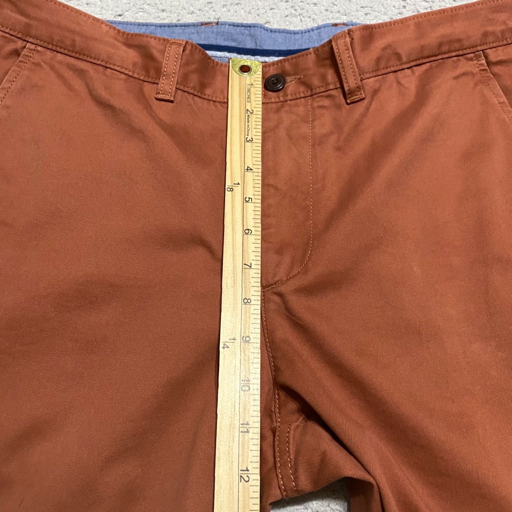 Vintage L.L. Bean Mens Pants Chino Straight Flat Front 35x34 Orange Regular Rise Mens Size US 35 - 7 Thumbnail