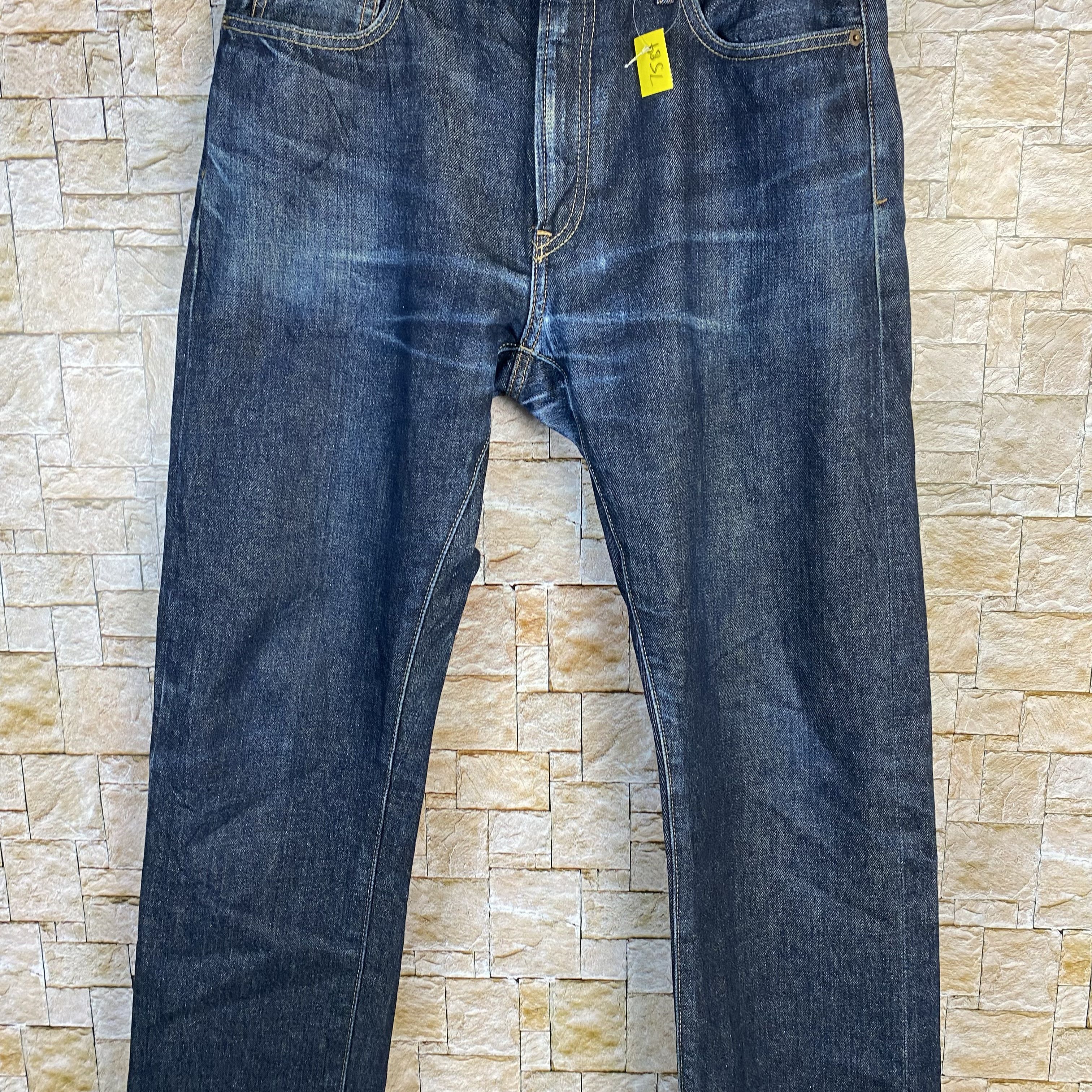 Japanese Brand Uniqlo blue selvedge vintage Denim Pants #7567 Size US 31 - 3 Thumbnail
