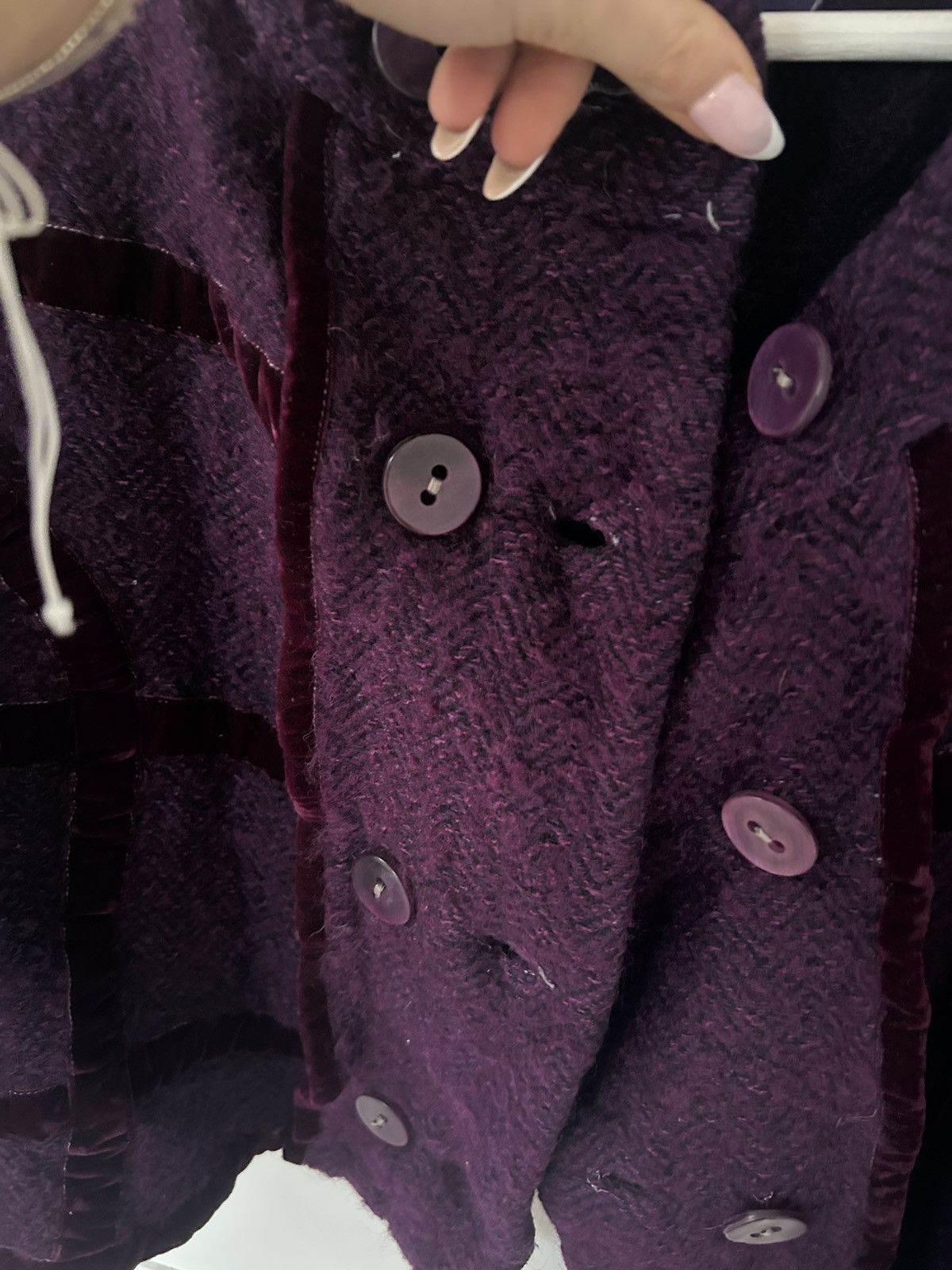 Voyage Vintage Voyage Plum Cropped Jacket (90s) Size S / US 4 / IT 40 - 7 Thumbnail