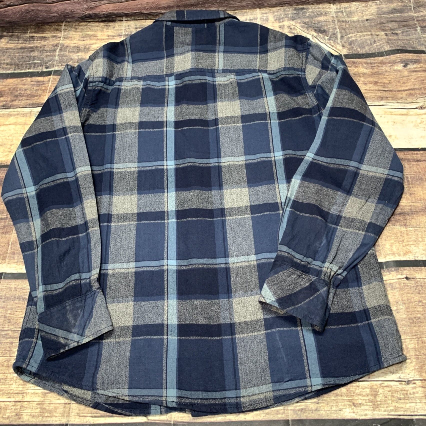 Vintage Overdrive Men's Flannel Shirt Blue Gray Plaid Size Medium Size US M / EU 48-50 / 2 - 7 Thumbnail