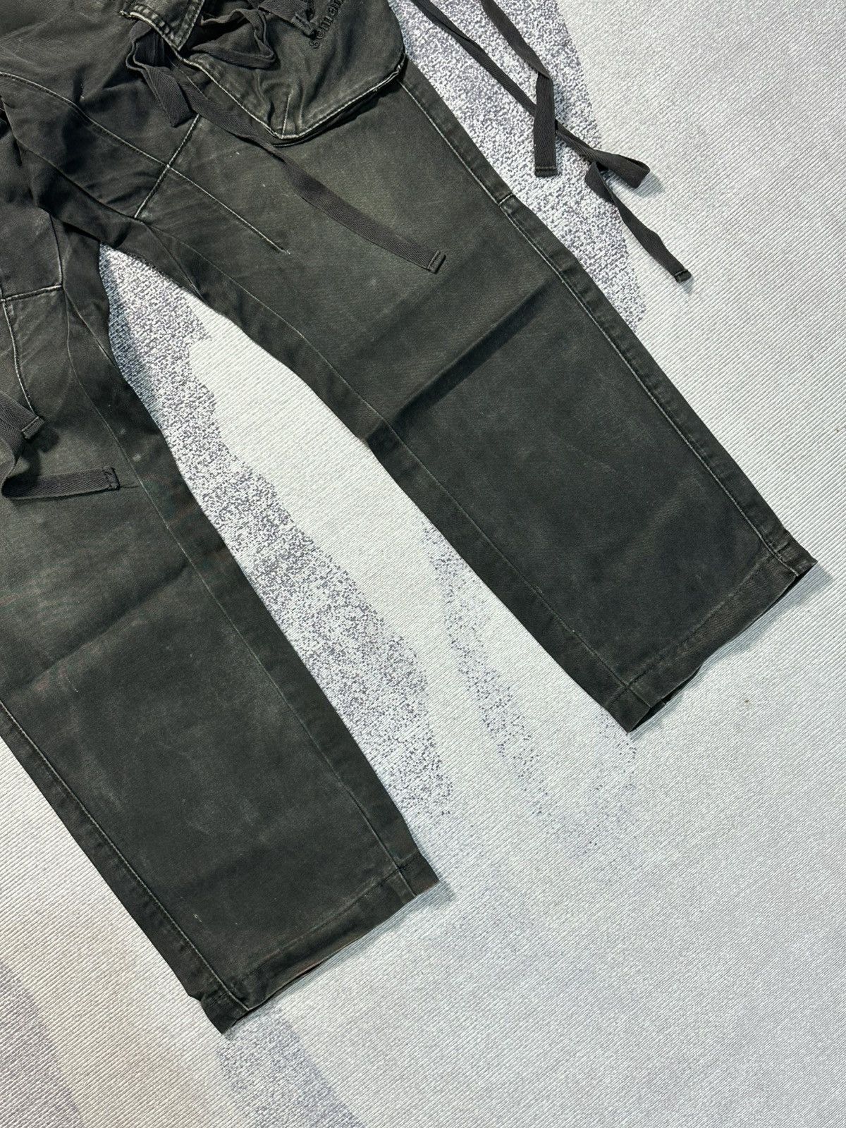 If Six Was Nine ROEN X Sematicdesign Black Rust Strech Bondage Denim Jeans Size US 32 / EU 48 - 4 Thumbnail