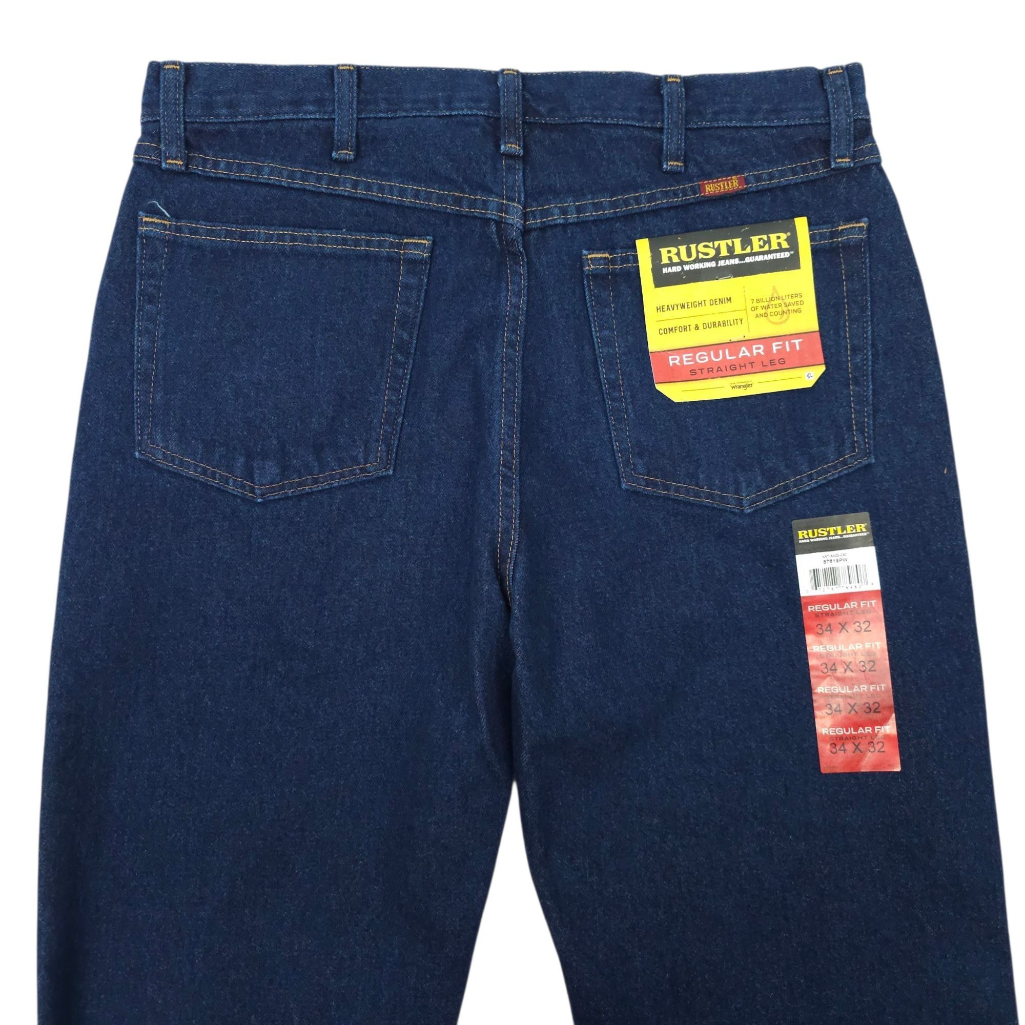 Rustler Rustler Regular Fit Straight Leg Jeans Men 34x32 Heavyweight Size US 34 / EU 50 - 11 Thumbnail
