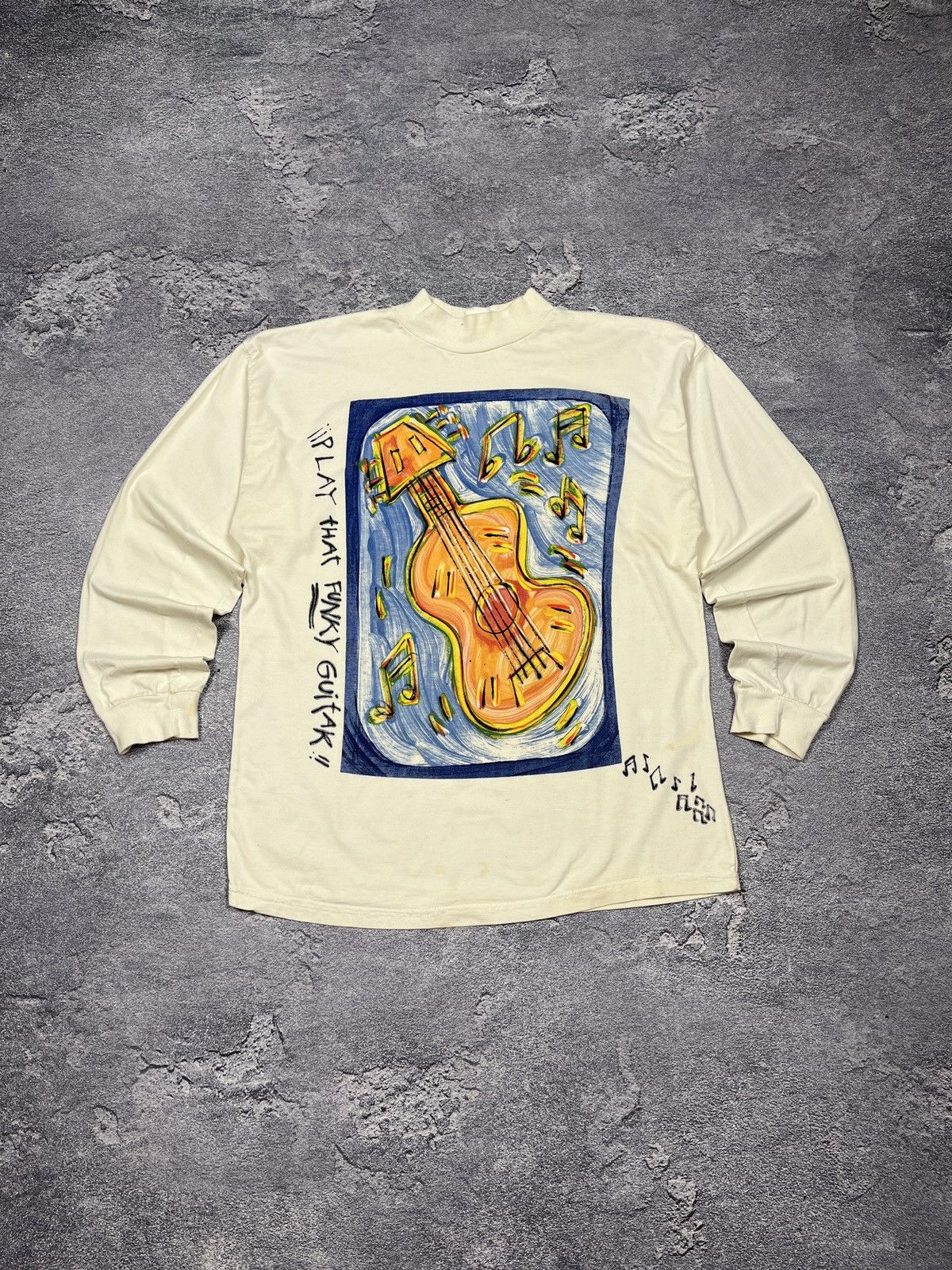 Alstyle × Vintage Vintage Rock Guitar Ladies Long Sleeve T Shirt Size US XL / EU 56 / 4 - 1 Thumbnail