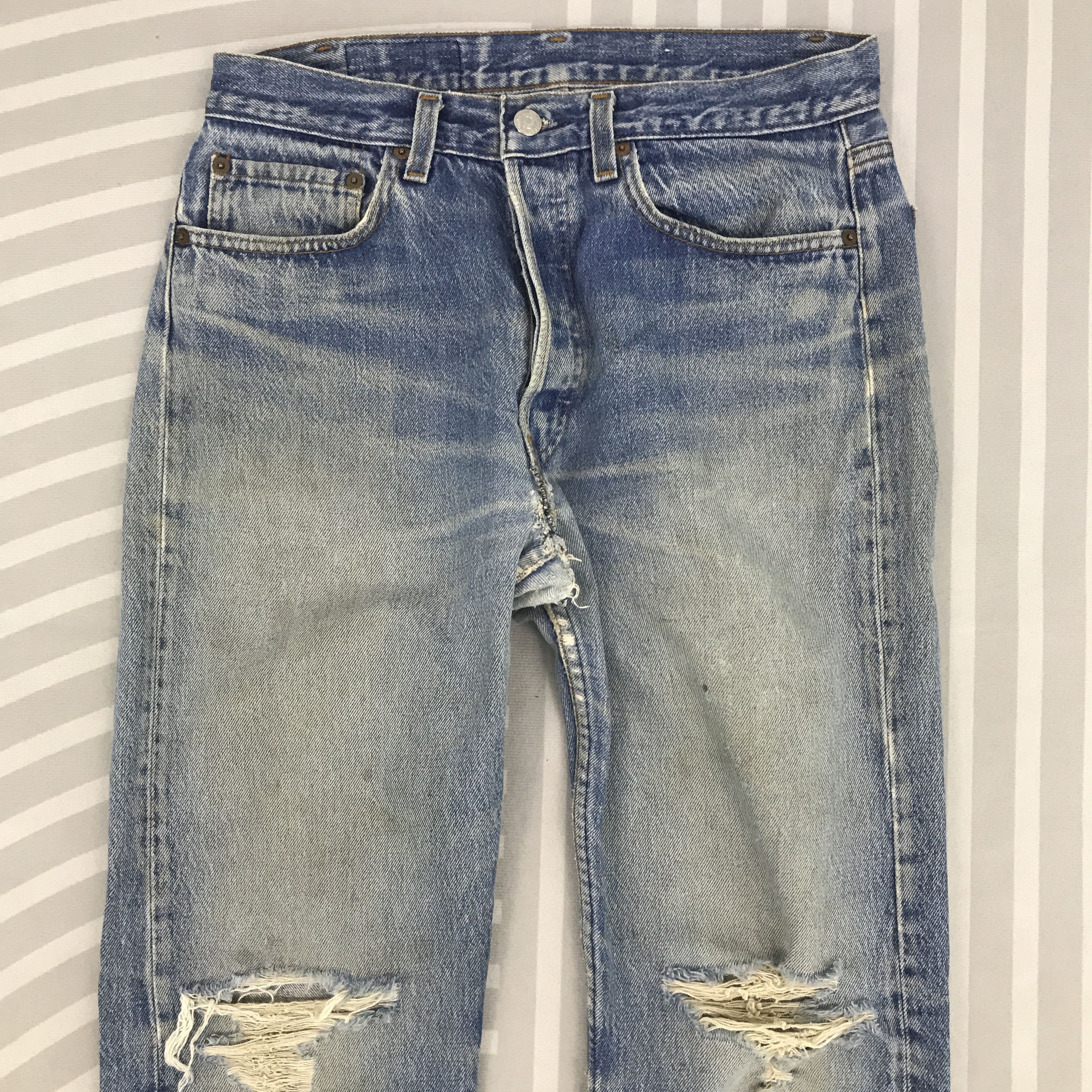 Levi's × Vintage Vintage Levi's 501 custom Surfmen Distressed Denim Size US 30 / EU 46 - 2 Thumbnail