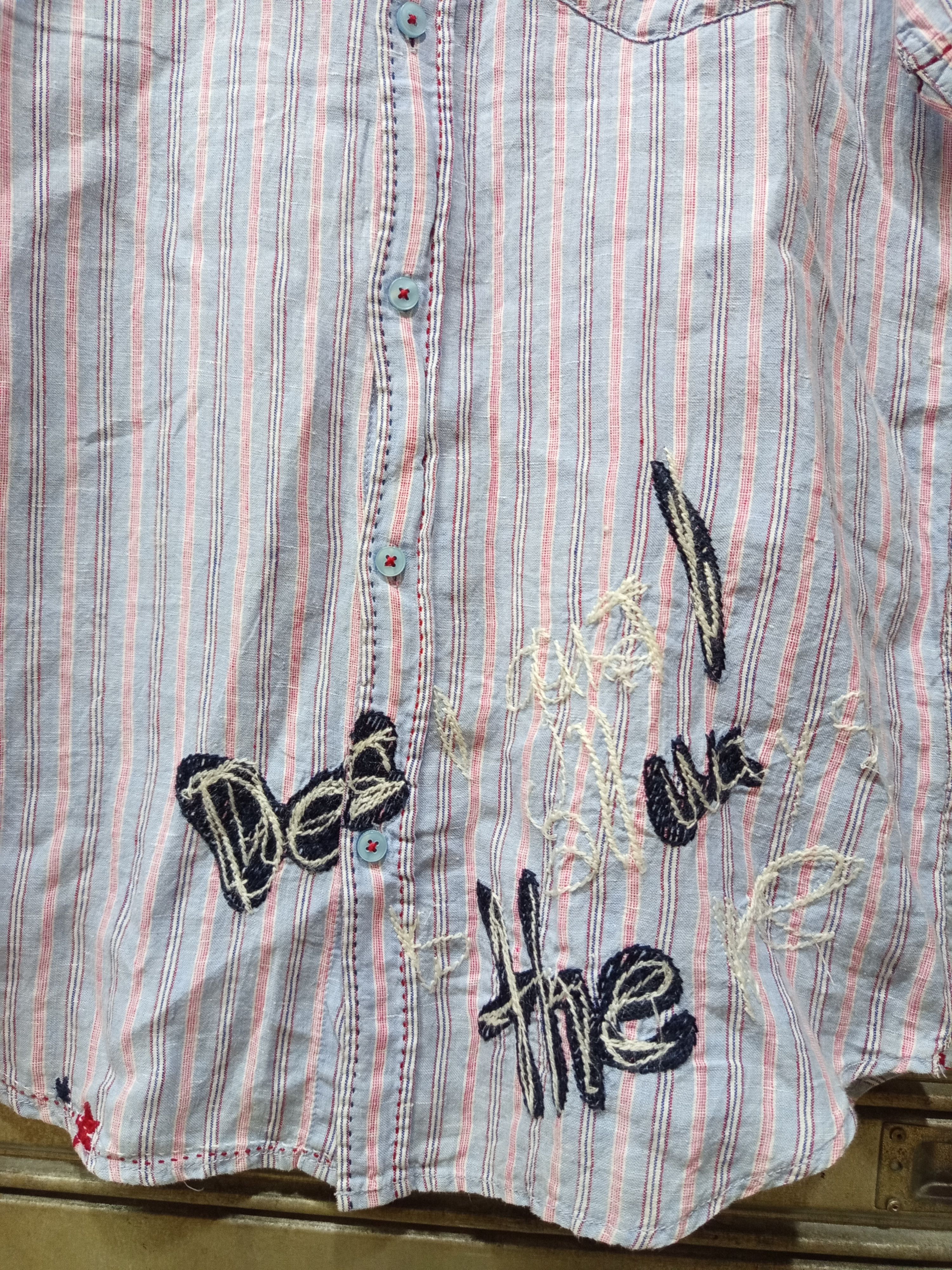 Desigual Desigual Striped Linen Shirt Size US M / EU 48-50 / 2 - 4 Thumbnail