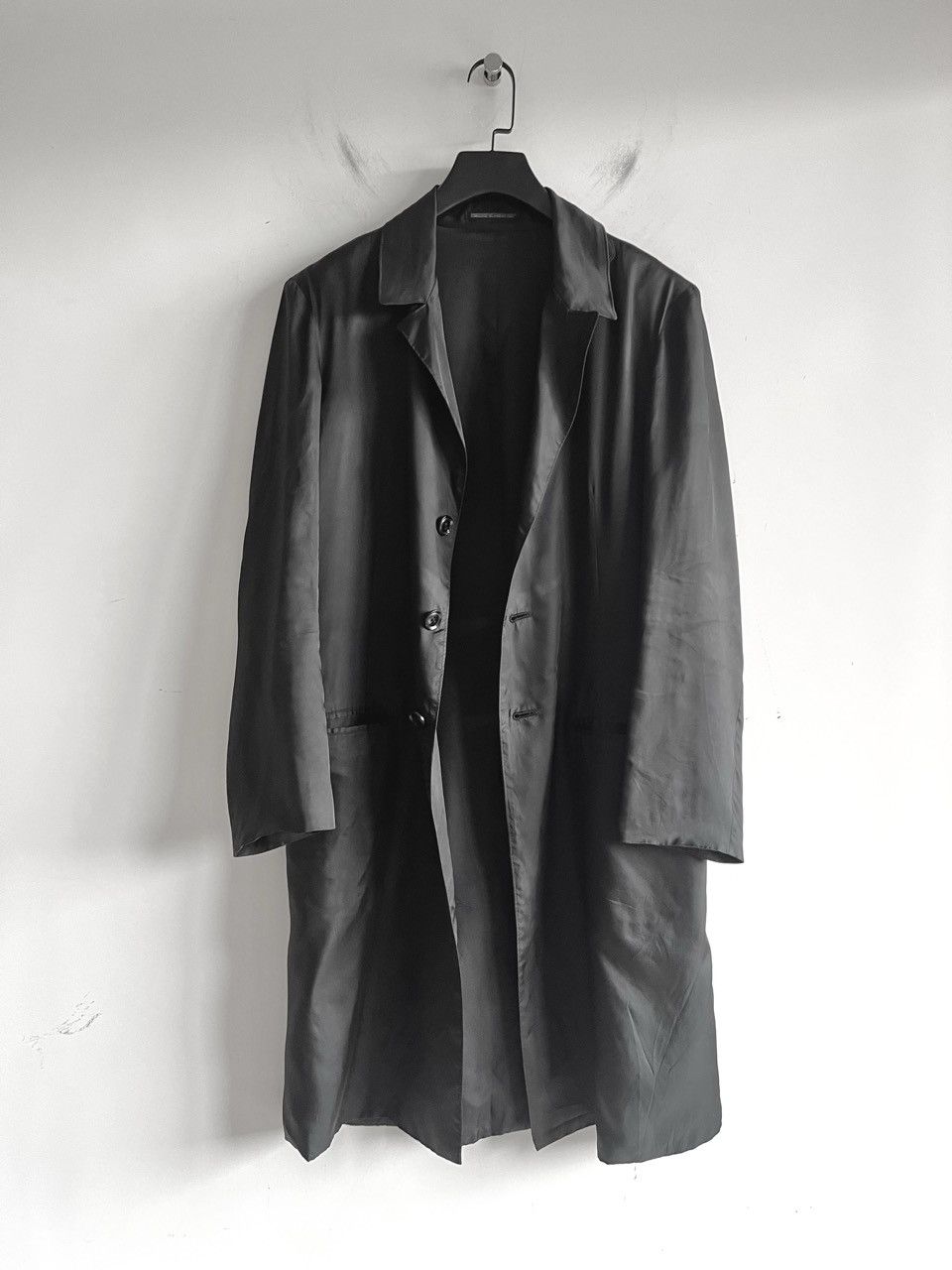 Yohji Yamamoto Yohji Yamamoto - Back Print Staff Long Jacket Coat black Size US S / EU 44-46 / 1 - 9 Thumbnail