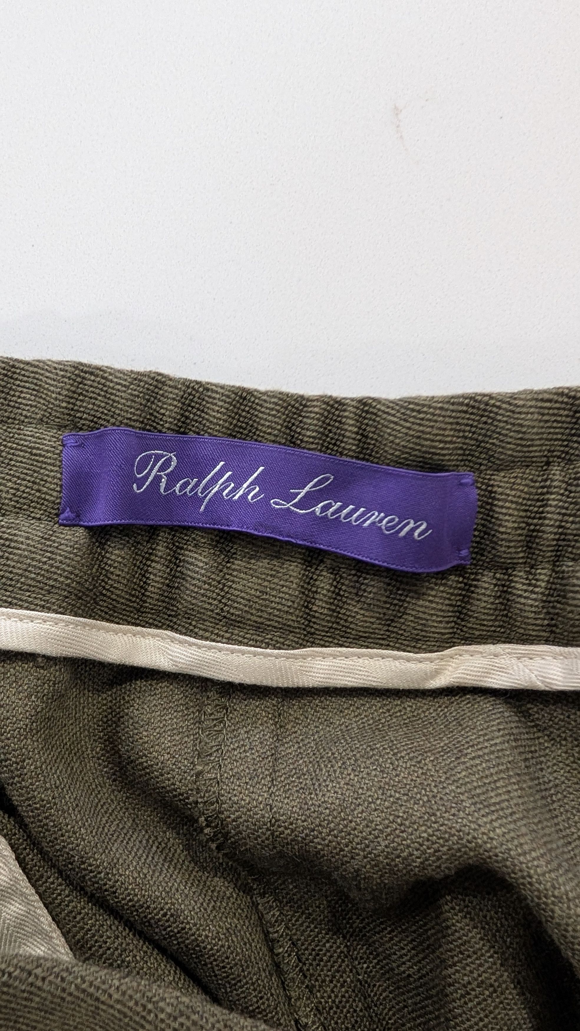 Ralph Lauren Purple Label Ralph Lauren Purple Label Davis Dress Trousers 38 Olive Size US 38 / EU 54 - 6 Thumbnail