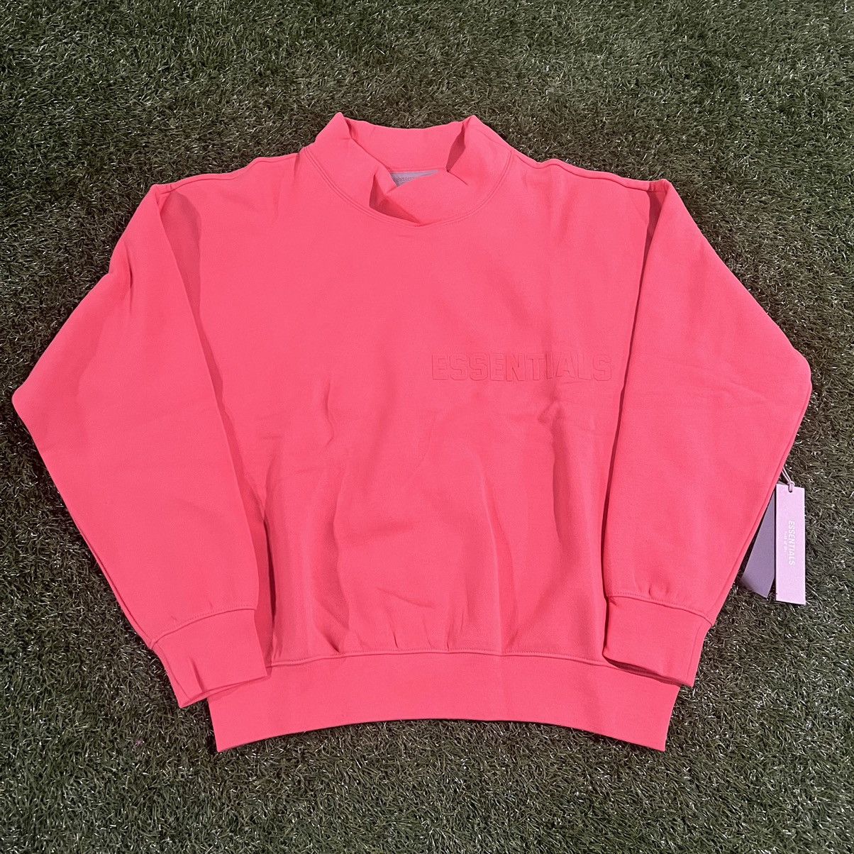 Fear Of God Essentials MockNeck Coral Sweater Size XS