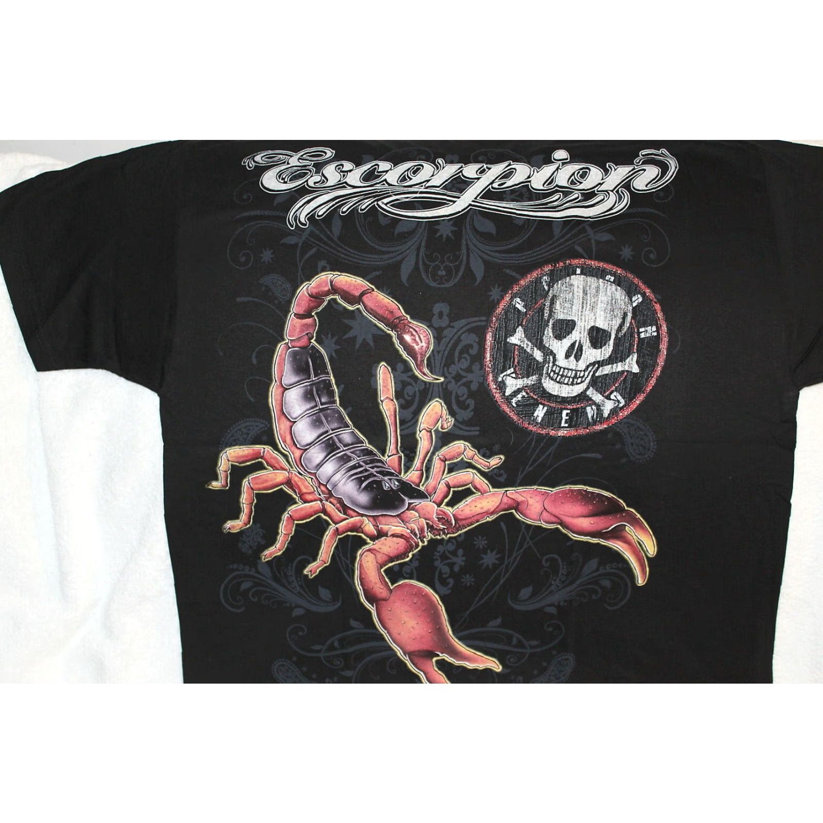 Vintage Scorpion Mens Black Cotton T Shirt Extra Large XL Size US XL / EU 56 / 4 - 2 Thumbnail