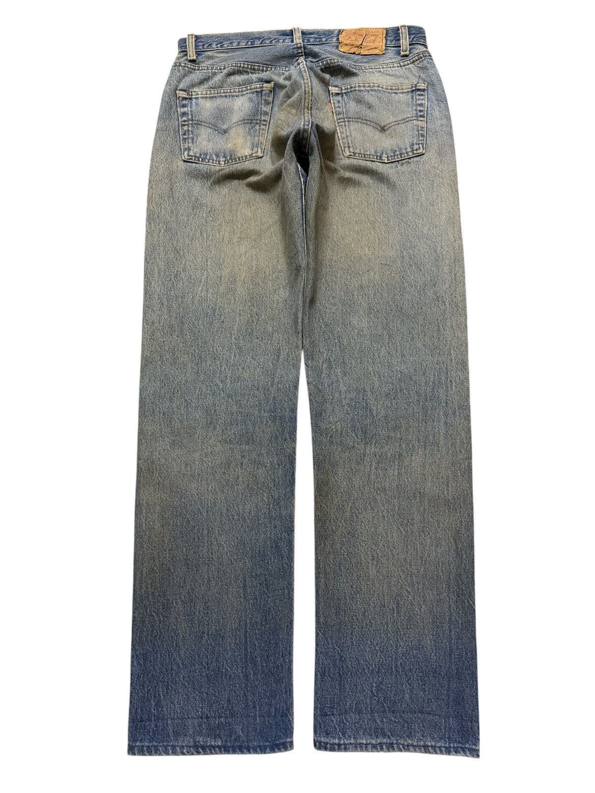 Levi's Vintage 70s Levis 501 Blue Mud Wash Distressed Straight Leg Size US 31 - 2 Thumbnail