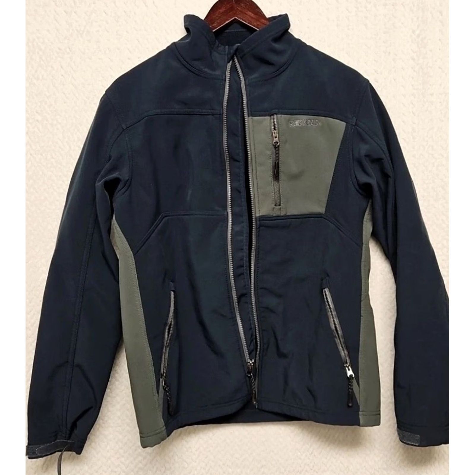 Vintage RedHead Softshell Jacket Women Petite Small Fleece Lined Full Zip Black Polyester Mid-Length Size S / US 4 / IT 40 - 2 Thumbnail