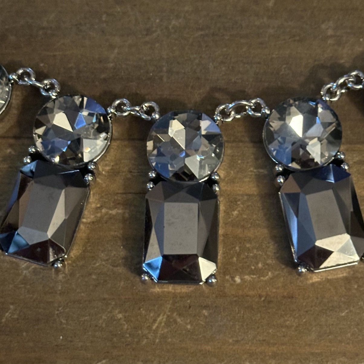 Other Chunky rectangular rhinestone statement necklace Size ONE SIZE - 3 Thumbnail