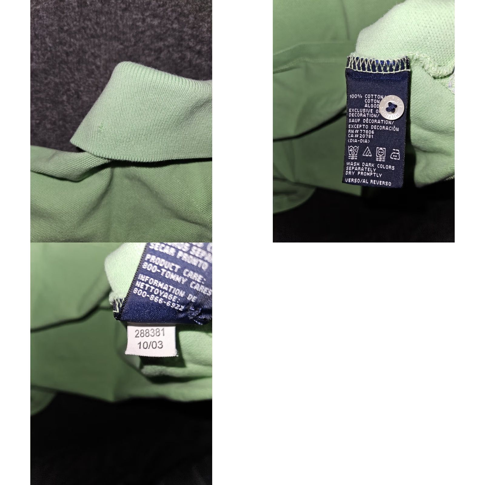 Tommy Hilfiger VINTAGE Tommy Hilfiger Polo Shirt Men's Medium Green Short Sleeve Y2K Size US M / EU 48-50 / 2 - 8 Thumbnail