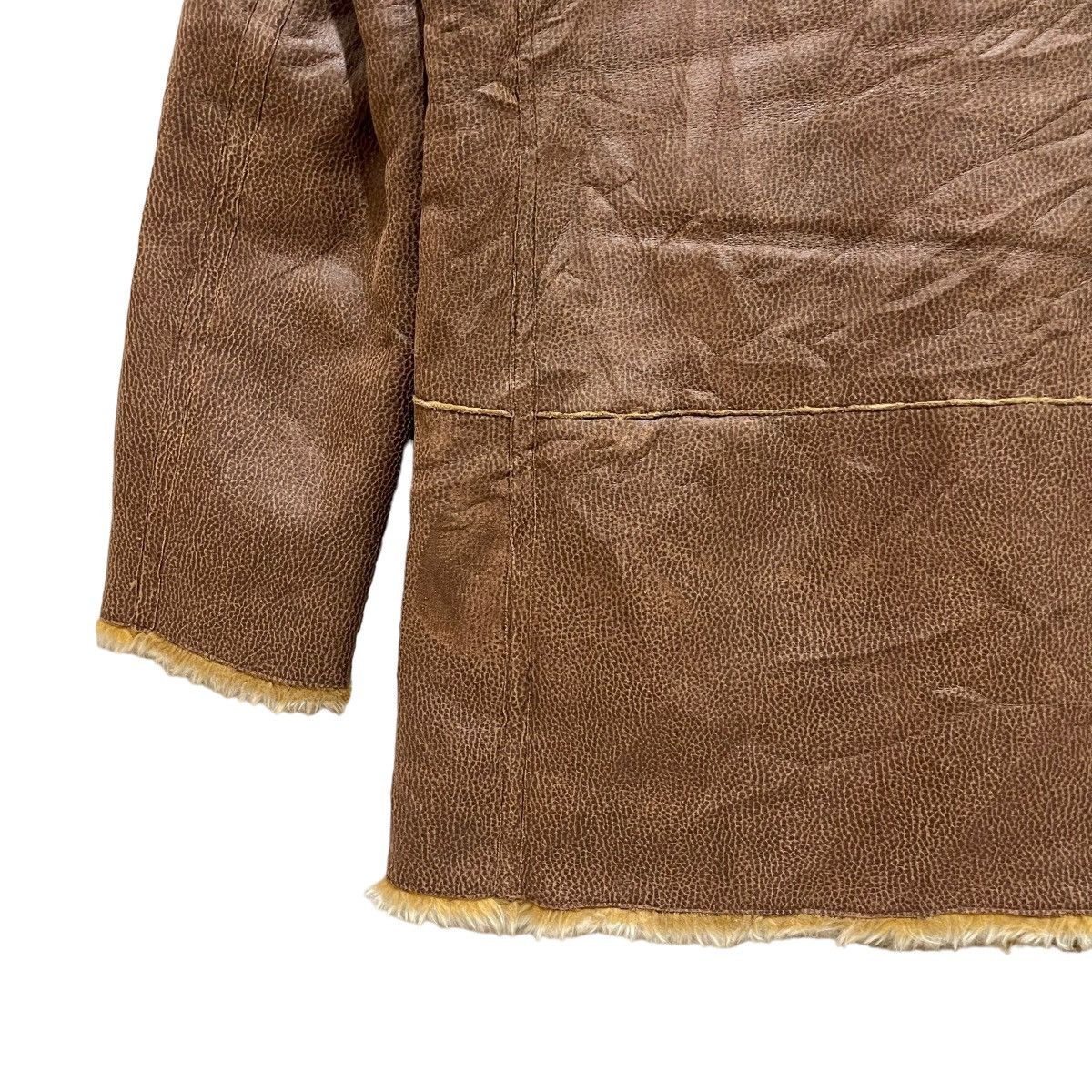 Pazzo Pazzo Denim Store Faux Fur Coat Jacket Size L / US 10 / IT 46 - 14 Thumbnail