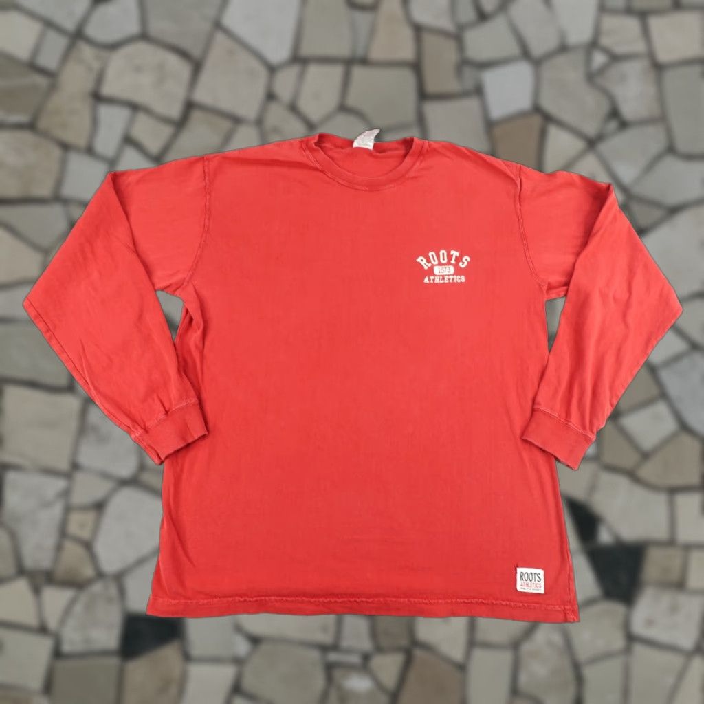 Roots VINTAGE Roots Athletics Shirt Mens Medium Red Long Sleeve Canada Logo Graphic Print 90s Outdoor Mens Size US M / EU 48-50 / 2 - 1 Thumbnail