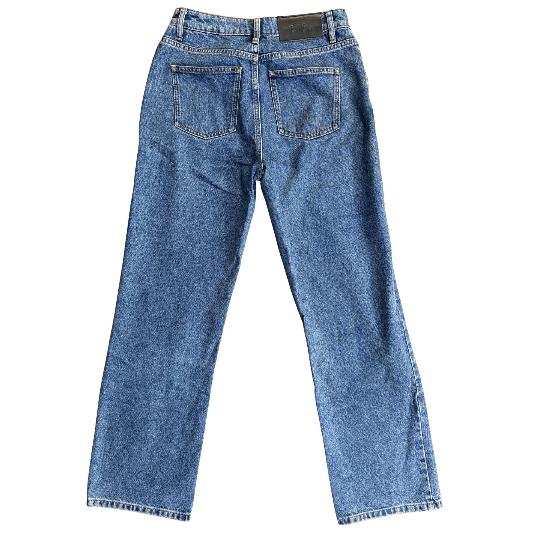 SIR. SIR. Denim Straight Leg Med Wash Jeans EUC $360 Sz 24 Size 42" / US 20 - 3 Thumbnail