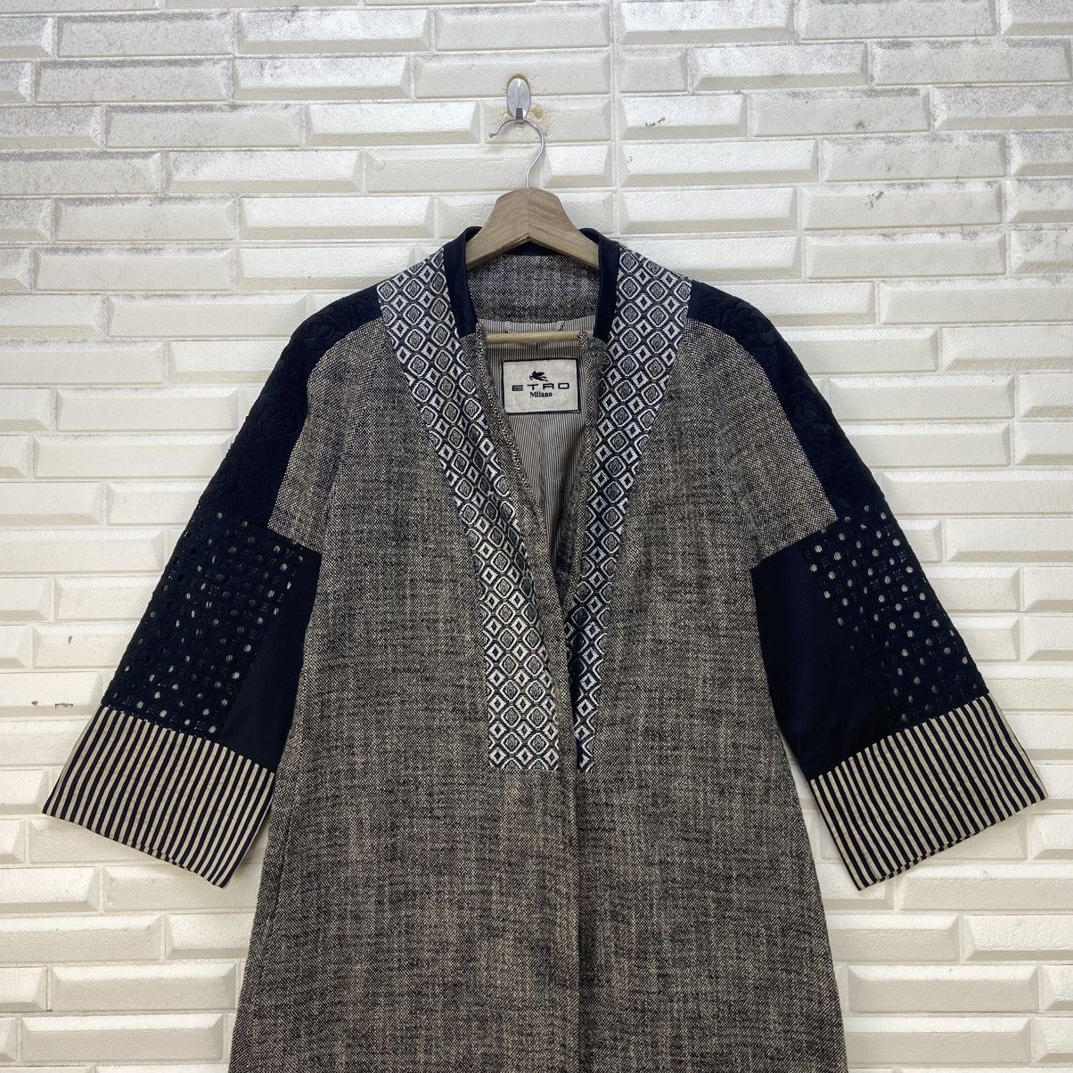 Etro Etro Milano Flower Embroidery Cotton + Linen Long Jacket Size S / US 4 / IT 40 - 4 Thumbnail