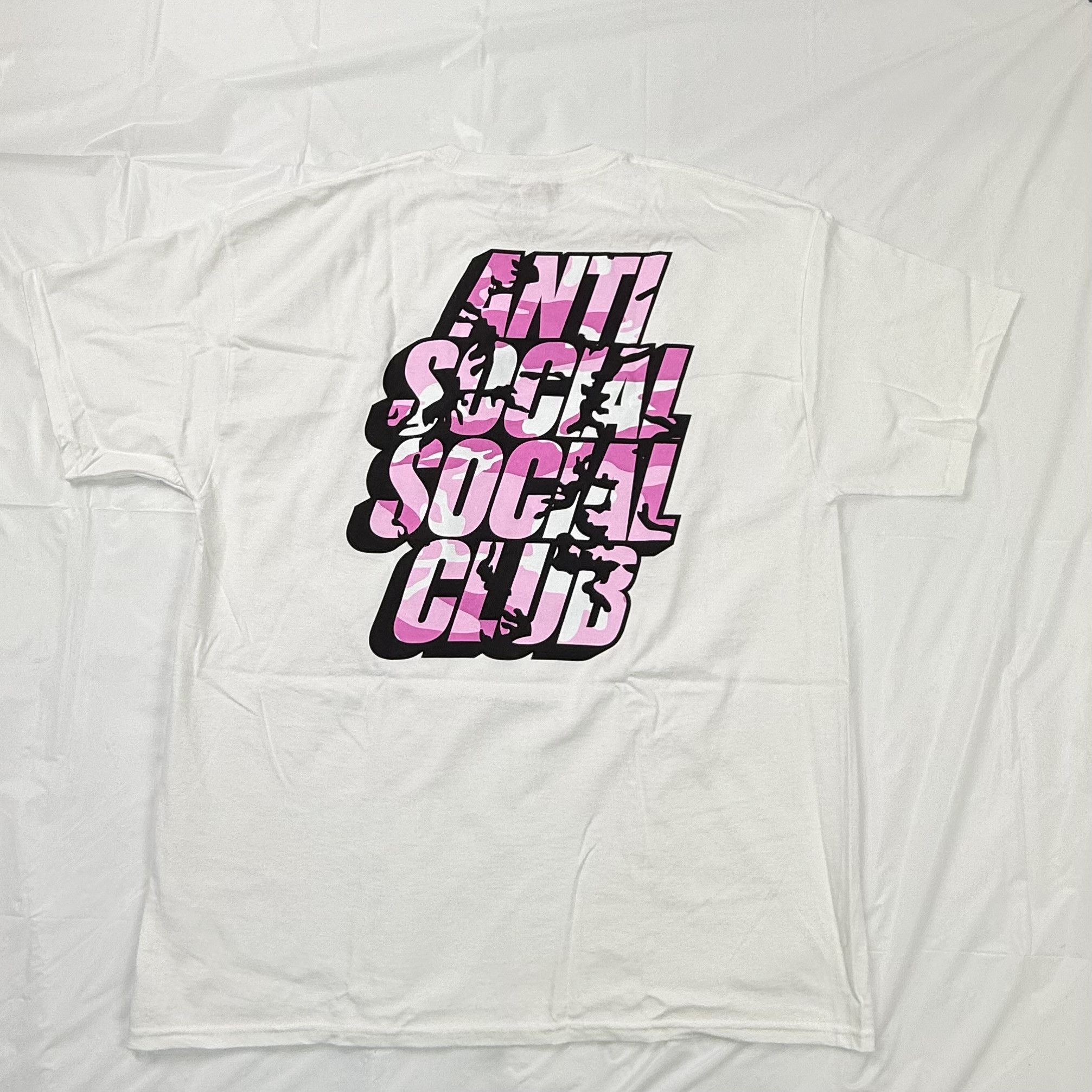 Anti Social Social Club Pink Camo Logo T-Shirt Mens XL