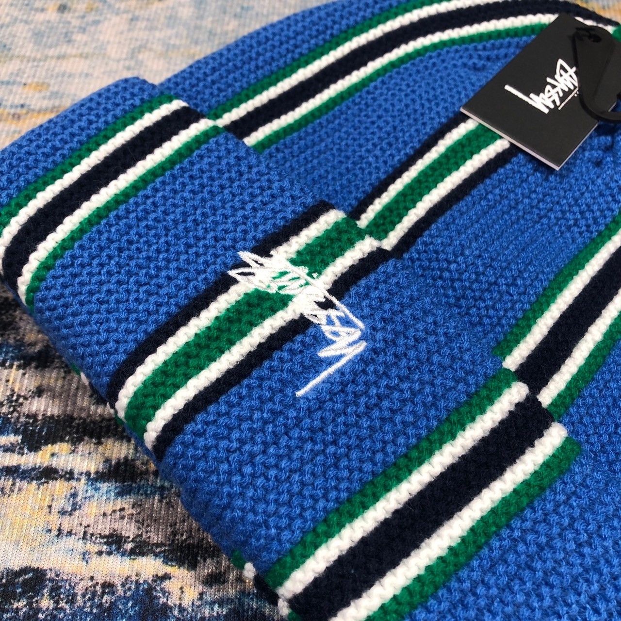 Stussy × Vintage Stussy Vertical Stripe Cuff Beanie Size ONE SIZE - 3 Thumbnail