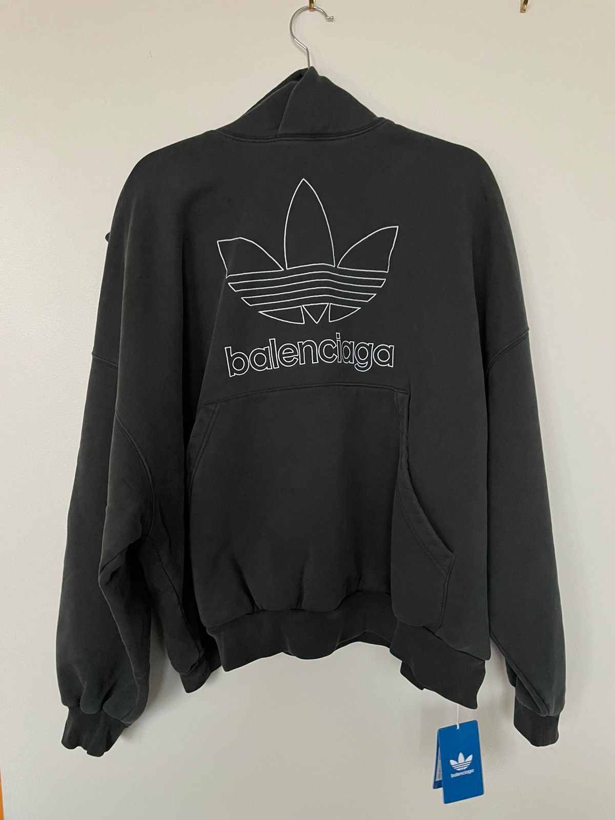 Pre-owned Adidas X Balenciaga Trefoil Runway Hoodie In Forest Green