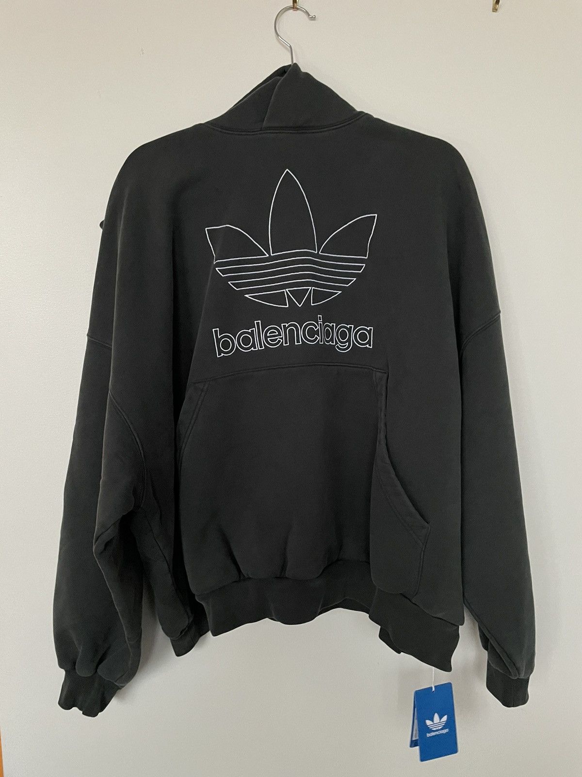image of Adidas x Balenciaga Trefoil Runway Hoodie in Forest Green, Men's (Size Small)