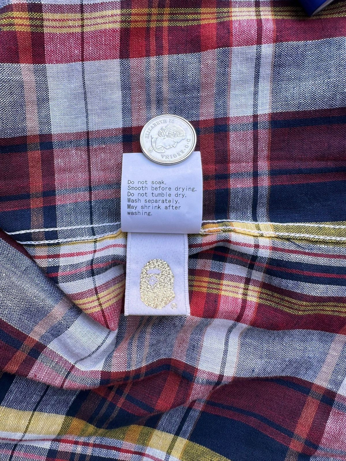 Bape Bape flannel button up shirt Size US XL / EU 56 / 4 - 4 Thumbnail