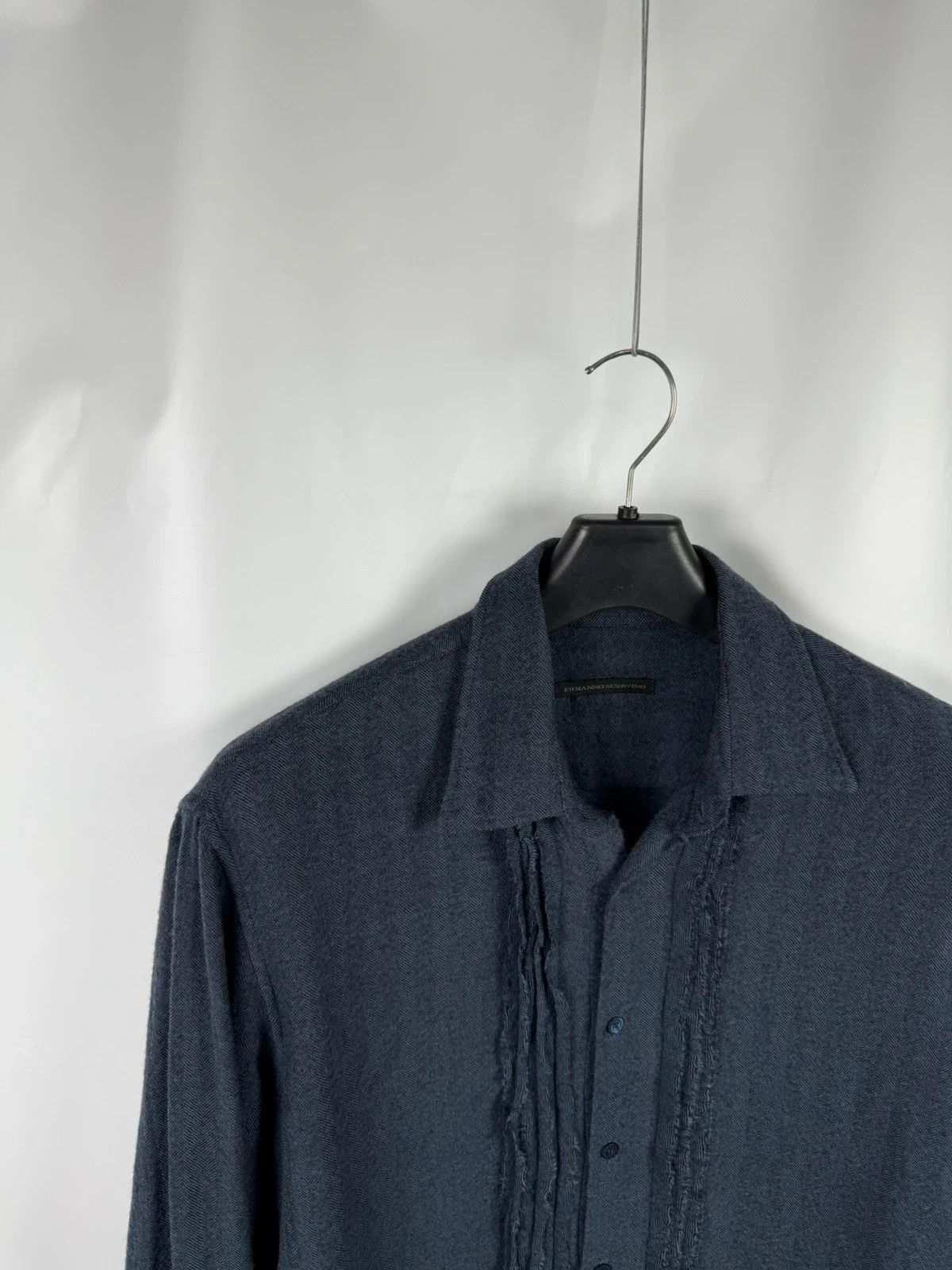 Ermanno Scervino Ermanno Scervino Men Twiil Shirt Fringed Fleece Wool size 54 Size US XL / EU 56 / 4 - 7 Thumbnail