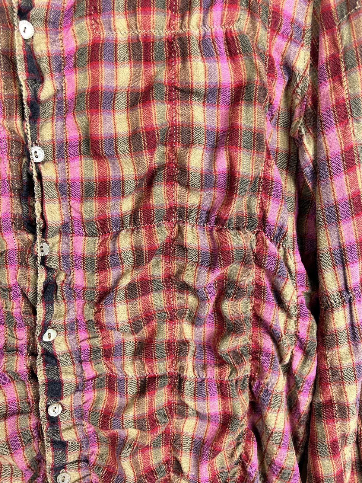Marithe + Francois Girbaud Vintage Le Jean Marithe Francois Girbaud Checkered Blouse Size L / US 10 / IT 46 - 4 Thumbnail