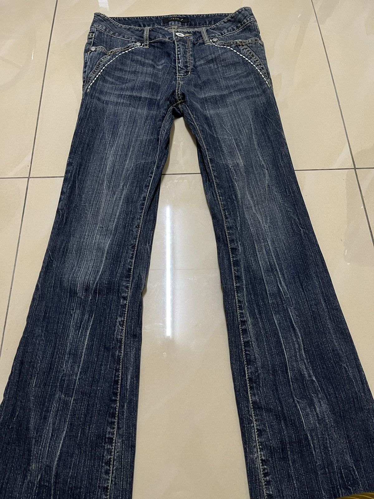 Japanese Brand Flare Jeans Theoria Thunder low rise stretch denim bootcut Size US 28 / EU 44 - 5 Thumbnail
