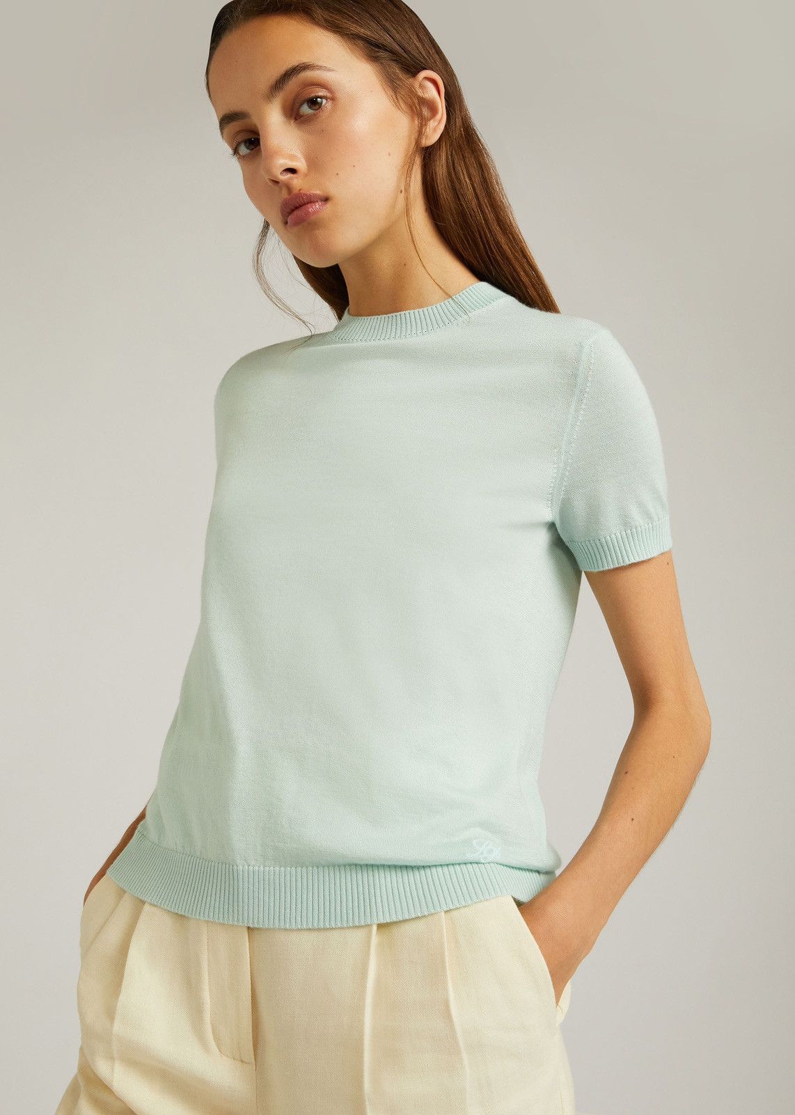 Loro Piana o1srvl11e0424 T- Shirt in Sky Blue Size L / US 10 / IT 46 - 3 Thumbnail