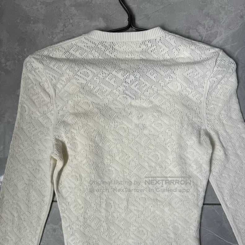 Fendi Fendi Printed Logo Knitted, Round Neck Long Sleeve, Beige Size S / US 4 / IT 40 - 8 Thumbnail